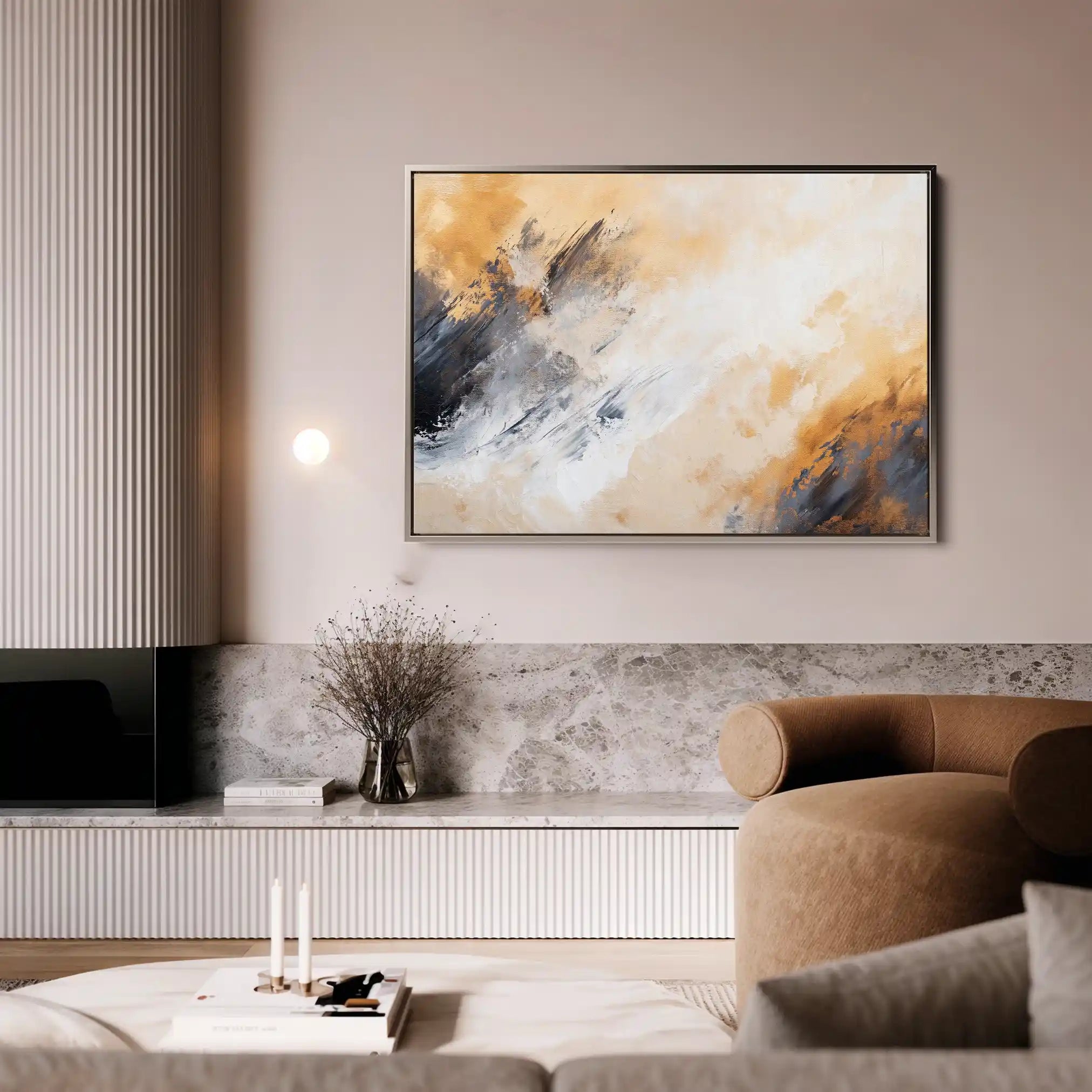 Abstract Canvas Wall Art WAD419-A 90 x 60 cm / Stretched on hidden frame
