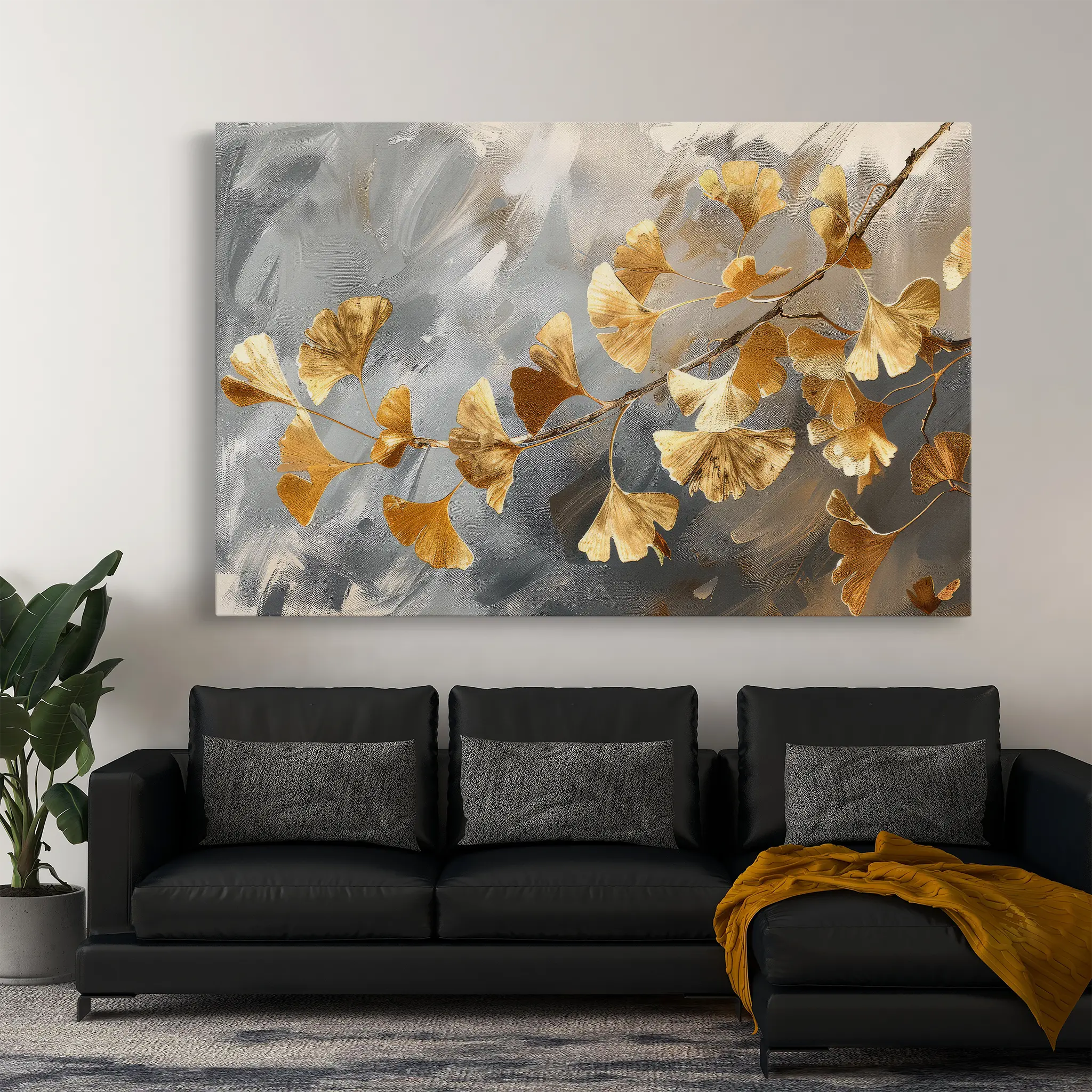 Floral Canvas Wall Art WAD419-F 90 x 60 cm / Stretched on hidden frame