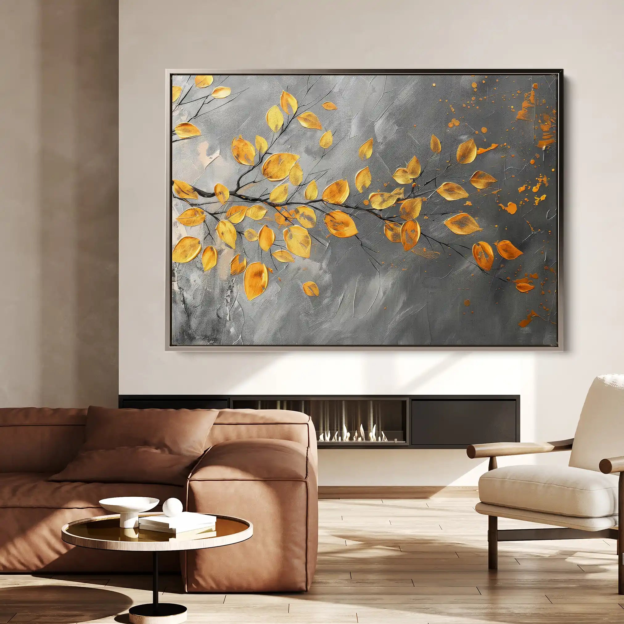 Floral Canvas Wall Art WAD420-F 90 x 60 cm / Stretched on hidden frame