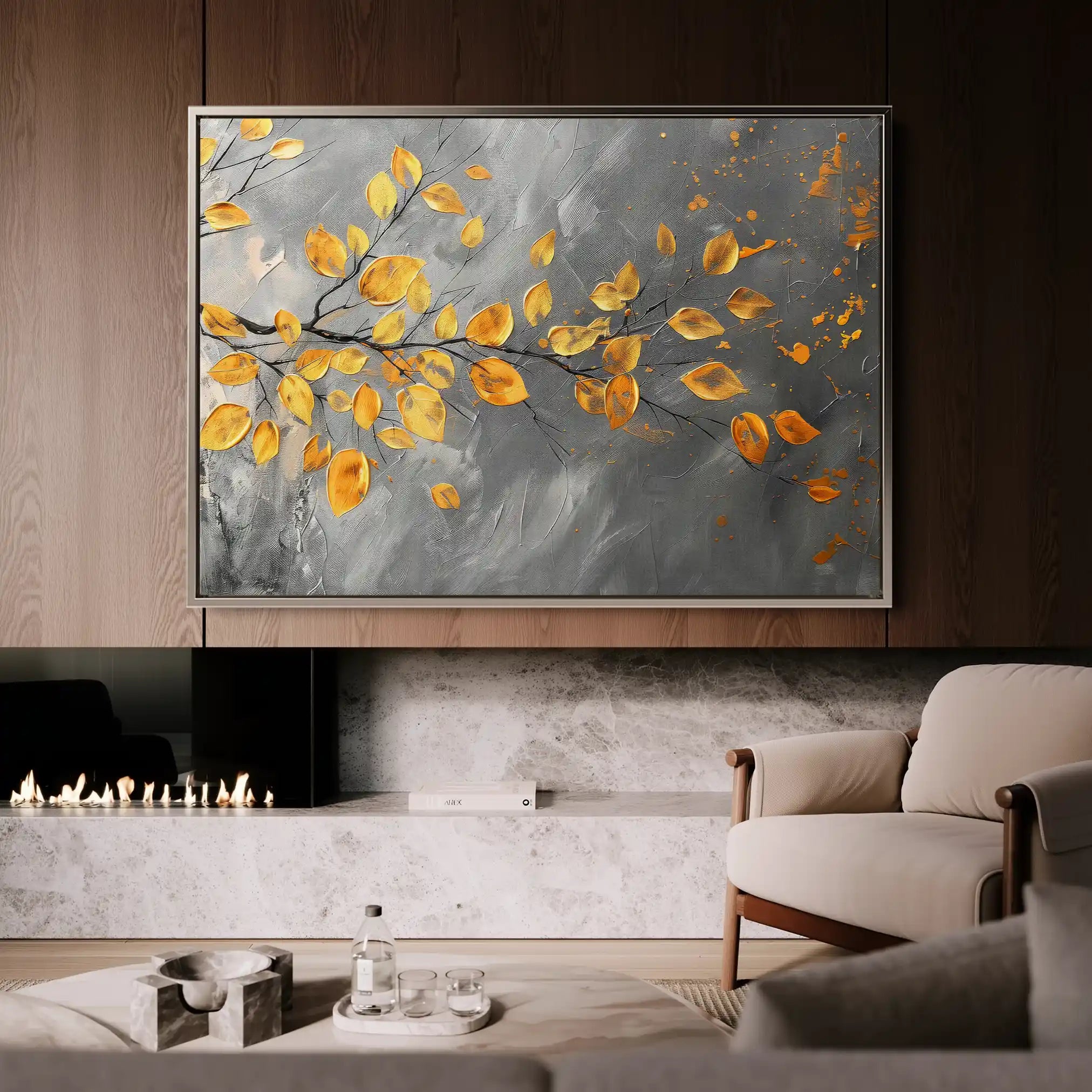Floral Canvas Wall Art WAD420-F 90 x 60 cm / Stretched on hidden frame