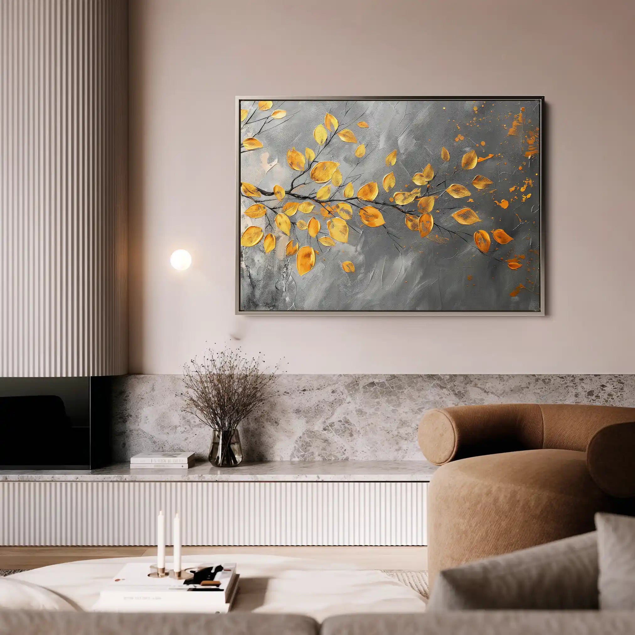 Floral Canvas Wall Art WAD420-F 90 x 60 cm / Stretched on hidden frame