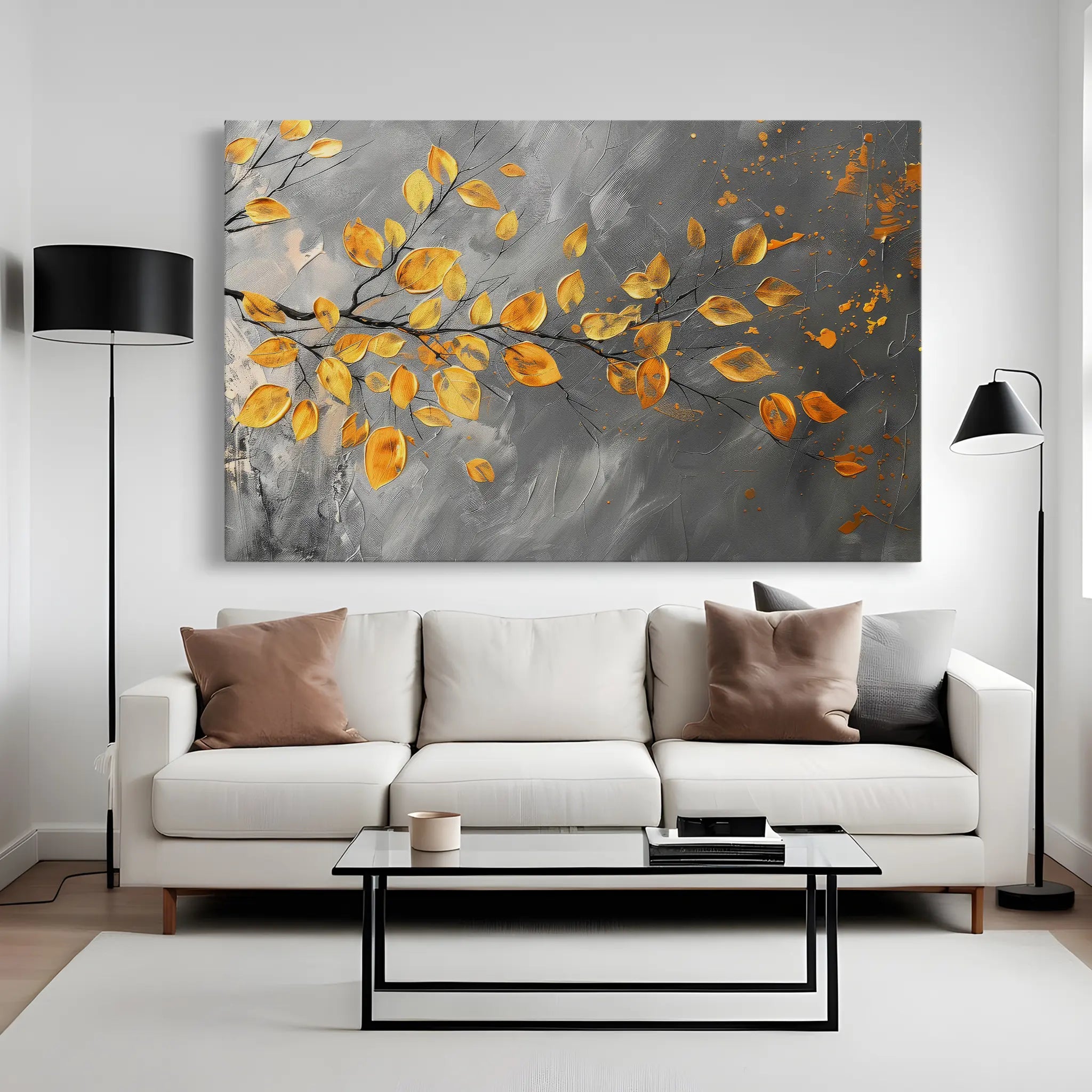 Floral Canvas Wall Art WAD420-F 90 x 60 cm / Stretched on hidden frame