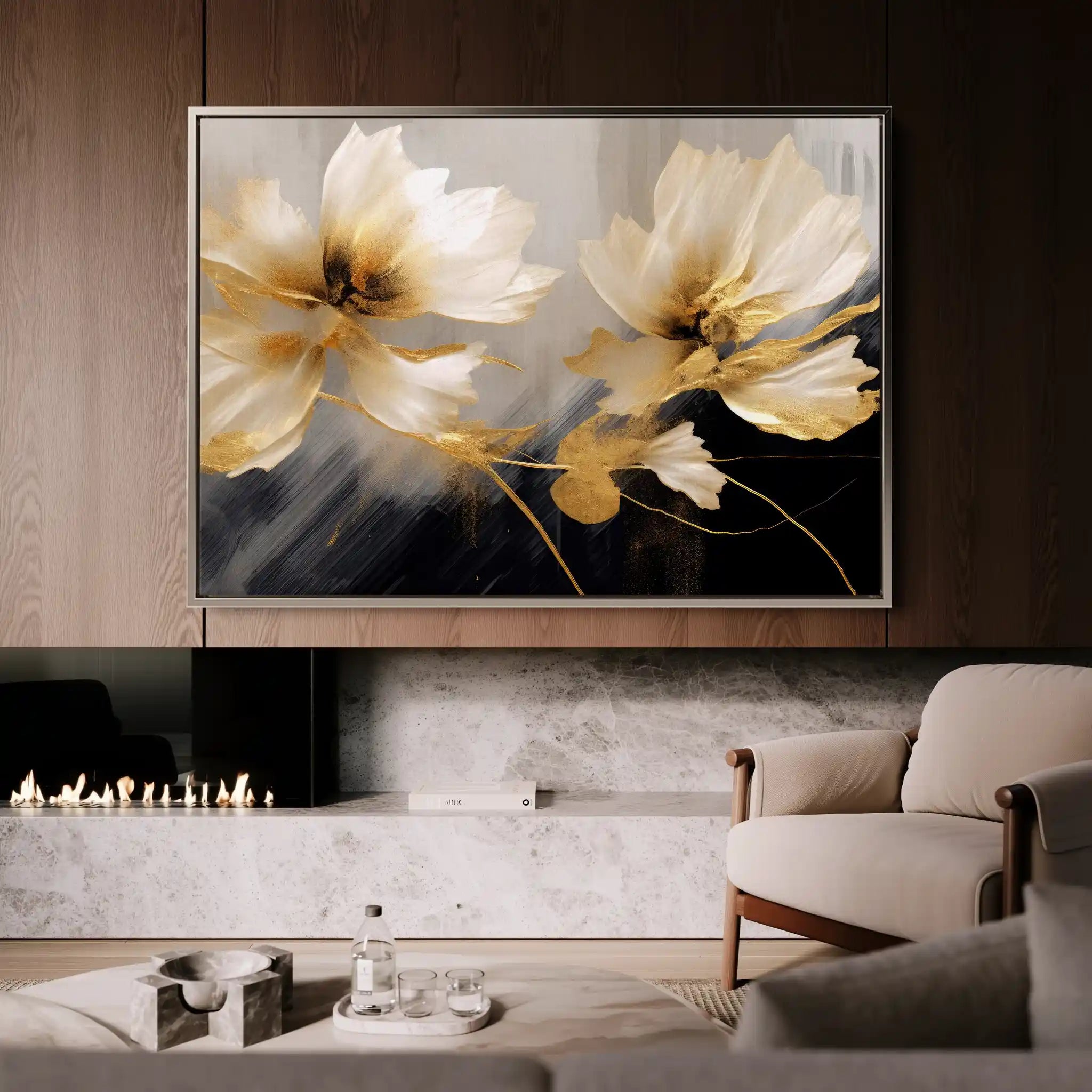 Floral Canvas Wall Art WAD421-F 90 x 60 cm / Stretched on hidden frame