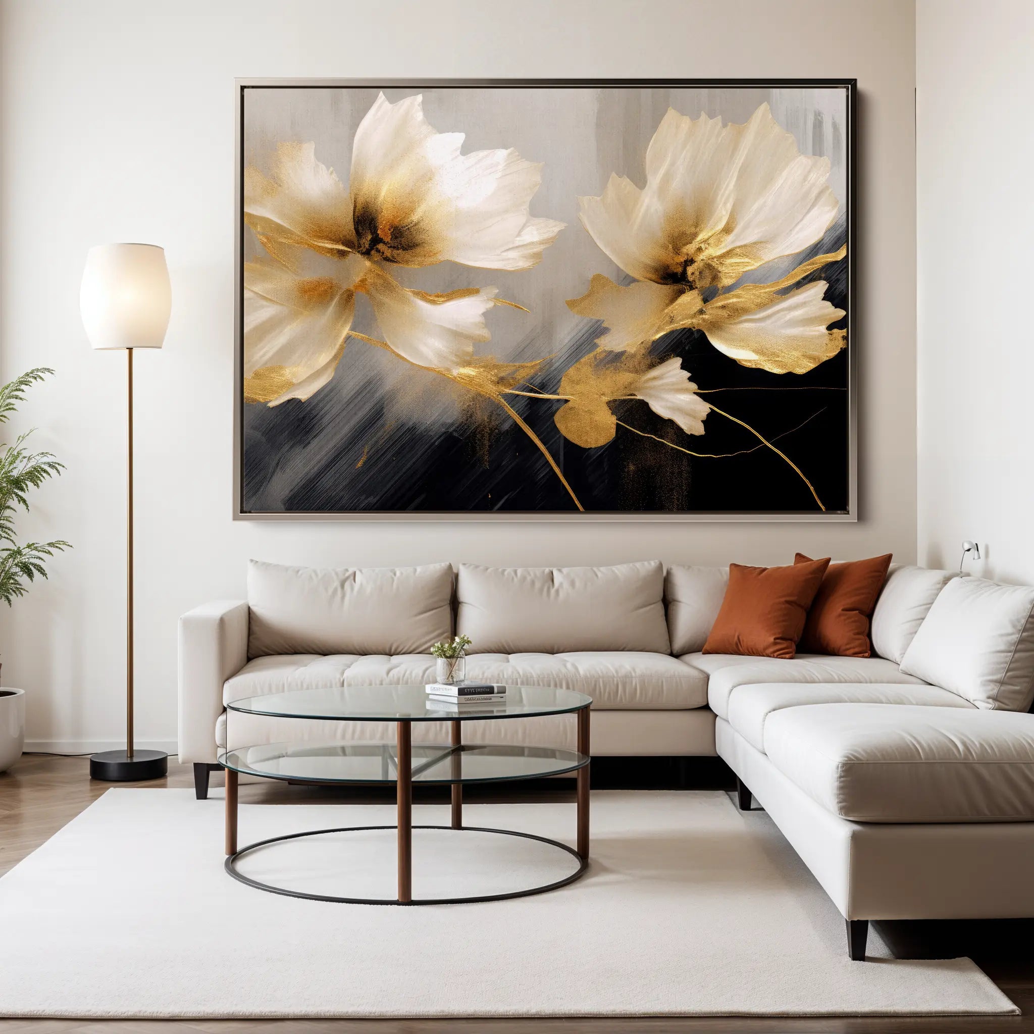 Floral Canvas Wall Art WAD421-F 90 x 60 cm / Stretched on hidden frame