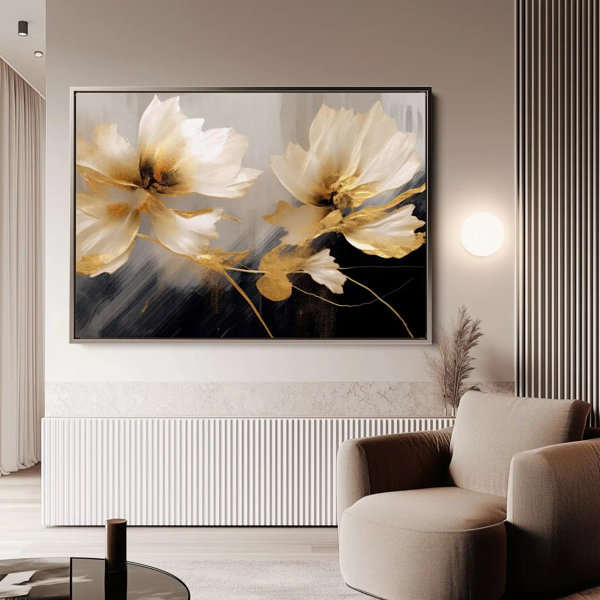 Floral Canvas Wall Art WAD421-F 90 x 60 cm / Stretched on hidden frame