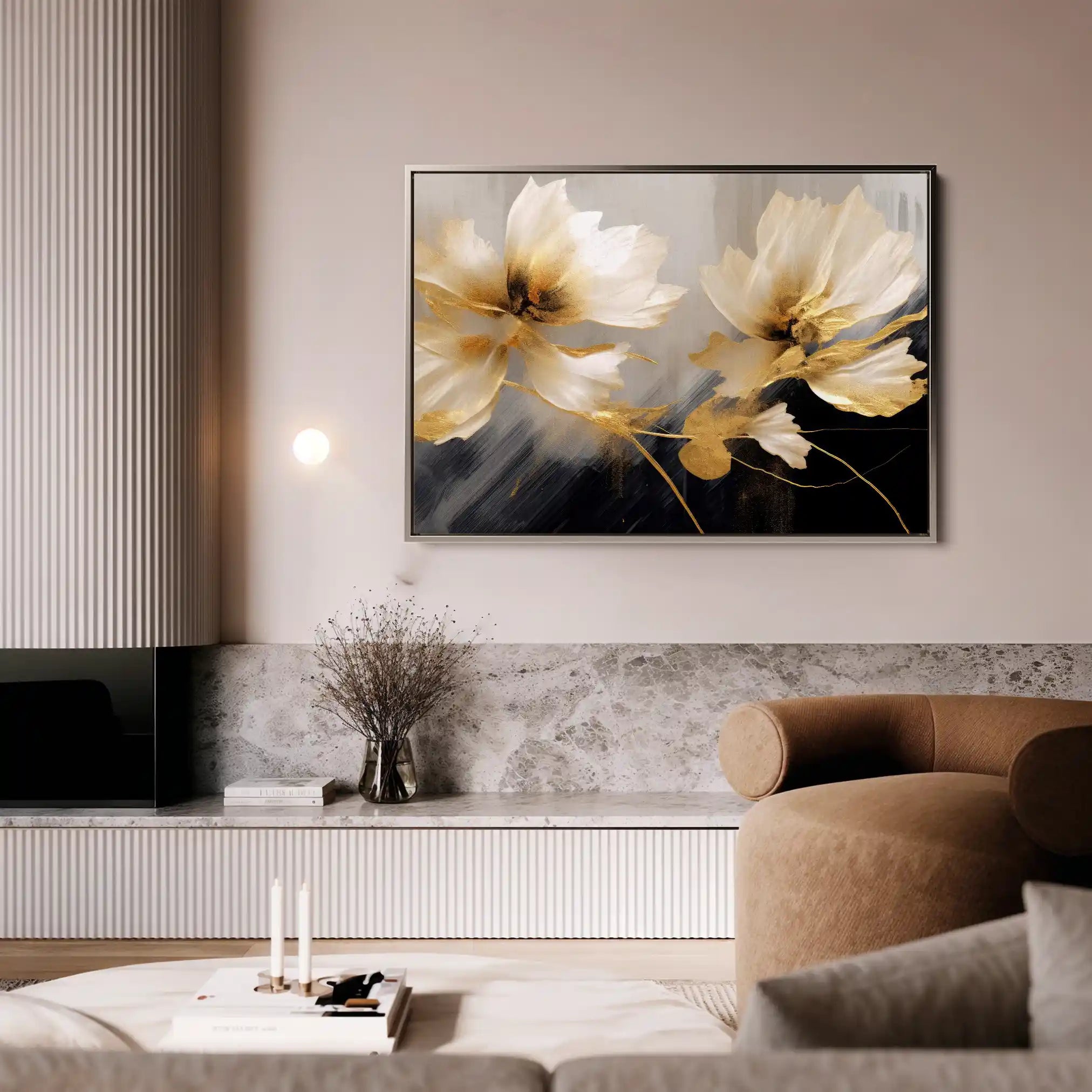 Floral Canvas Wall Art WAD421-F 90 x 60 cm / Stretched on hidden frame