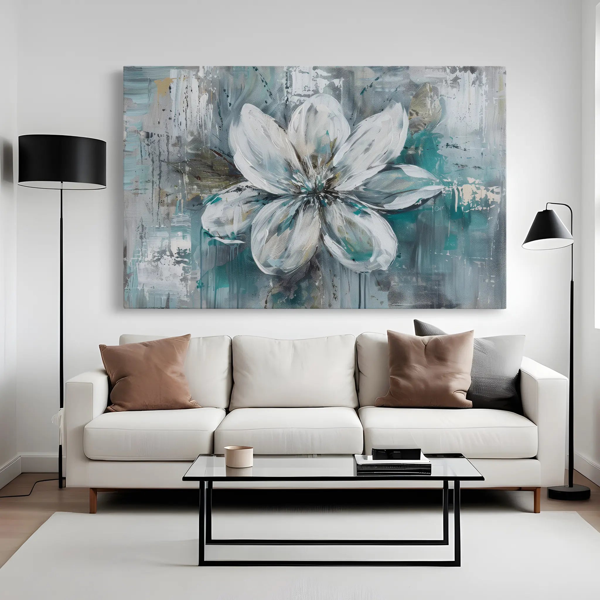 Floral Canvas Wall Art WAD422-F 90 x 60 cm / Stretched on hidden frame