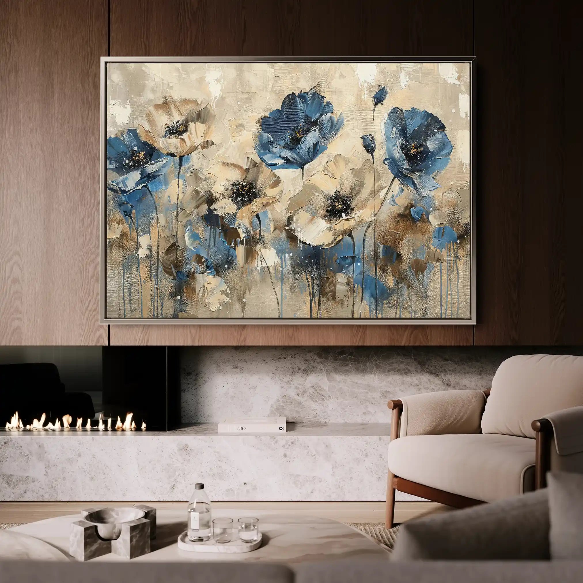 Floral Canvas Wall Art WAD423-F 90 x 60 cm / Stretched on hidden frame