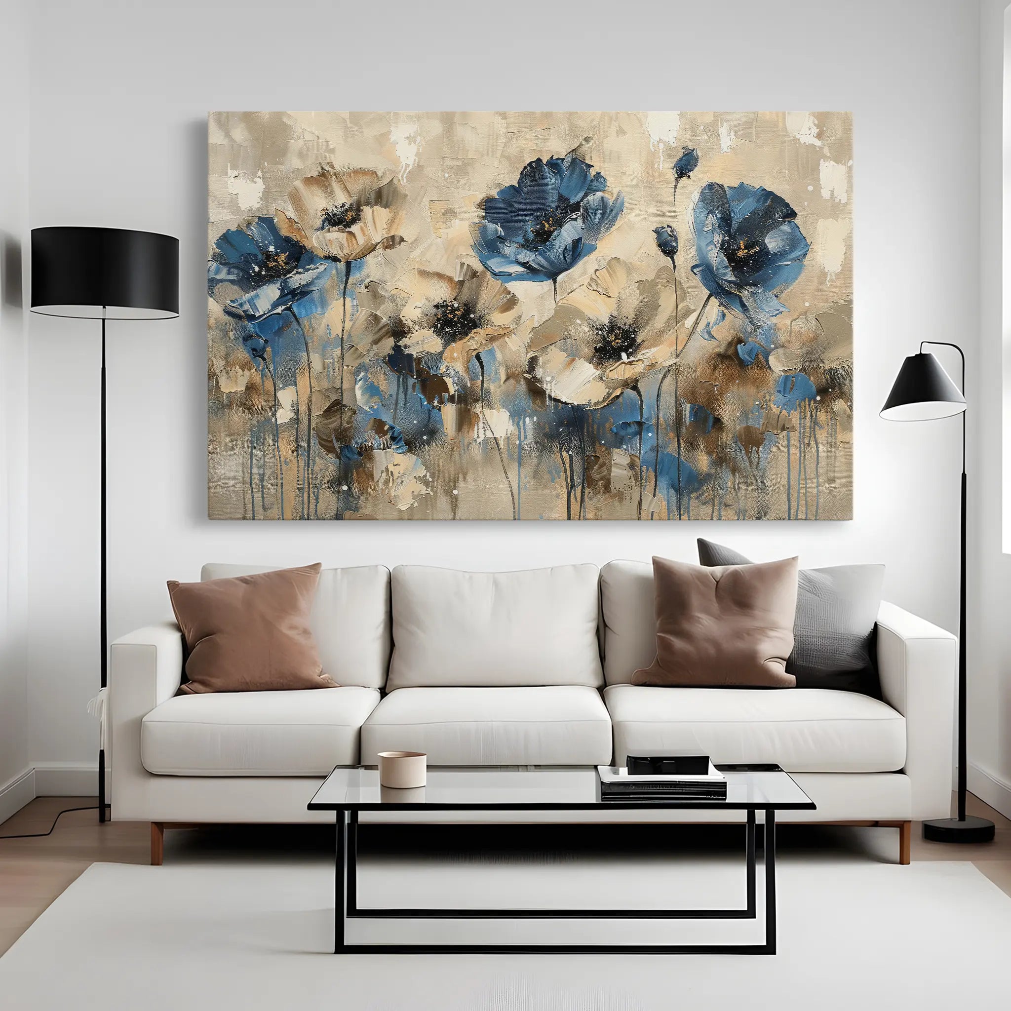 Floral Canvas Wall Art WAD423-F 90 x 60 cm / Stretched on hidden frame