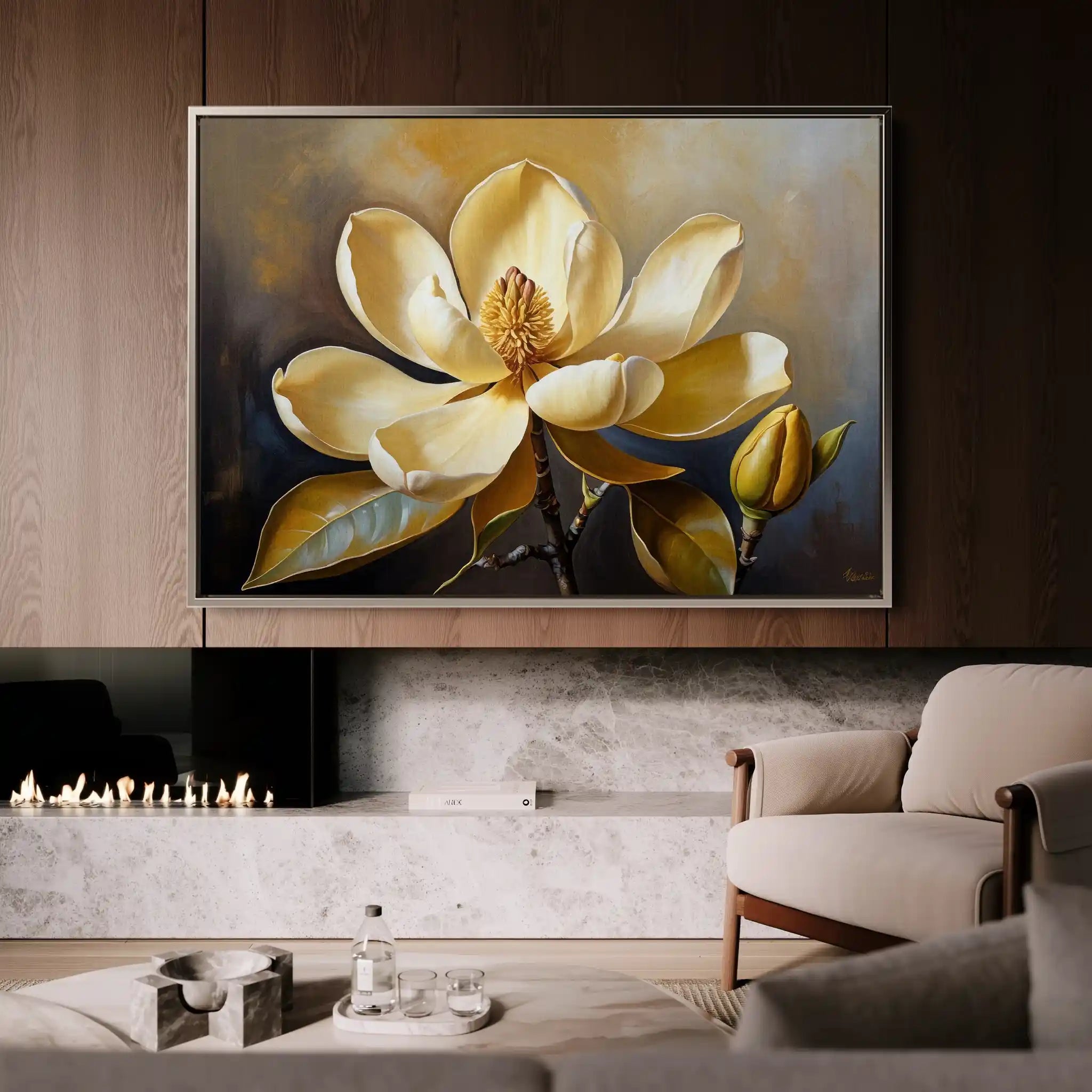 Floral Canvas Wall Art WAD424-F 90 x 60 cm / Stretched on hidden frame
