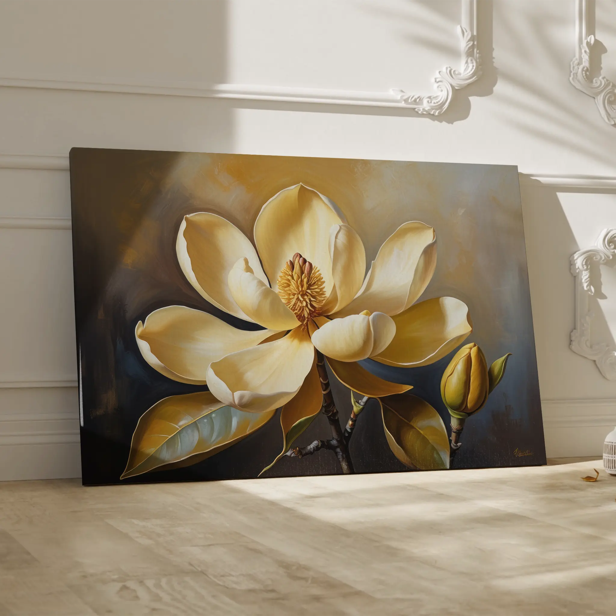 Floral Canvas Wall Art WAD424-F 90 x 60 cm / Stretched on hidden frame