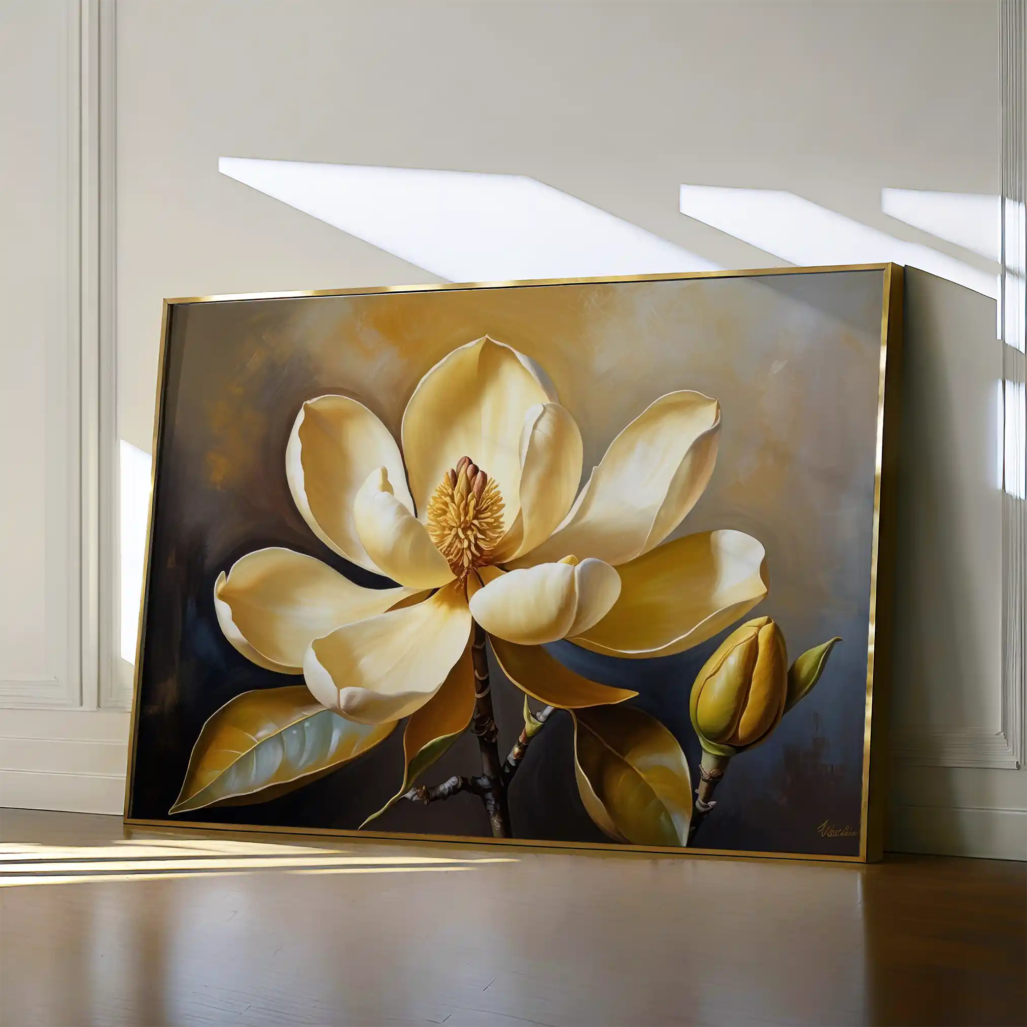 Floral Canvas Wall Art WAD424-F 90 x 60 cm / Stretched on hidden frame