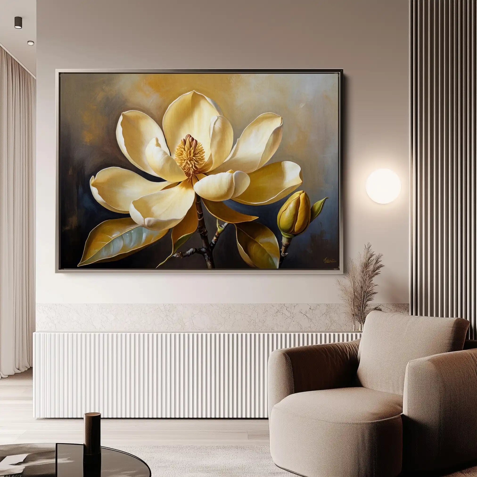 Floral Canvas Wall Art WAD424-F 90 x 60 cm / Stretched on hidden frame