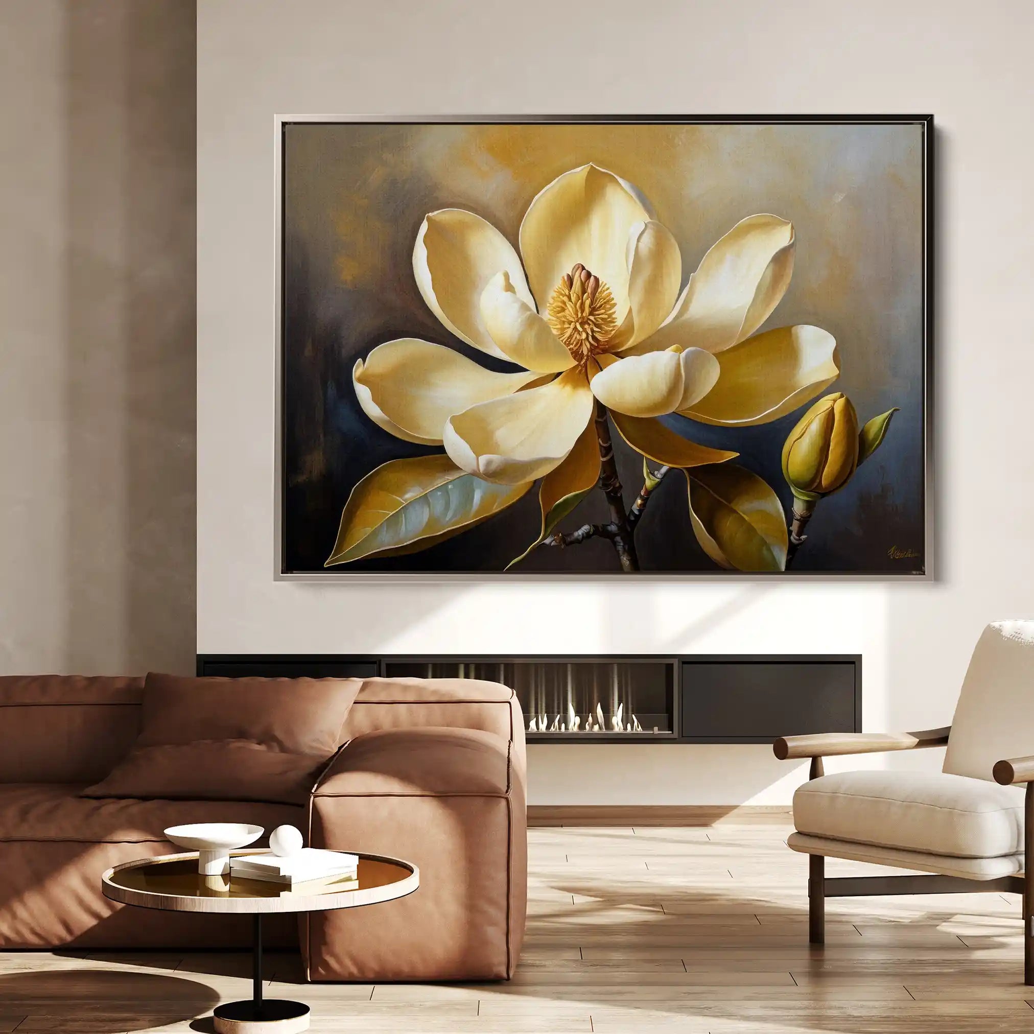 Floral Canvas Wall Art WAD424-F 90 x 60 cm / Stretched on hidden frame