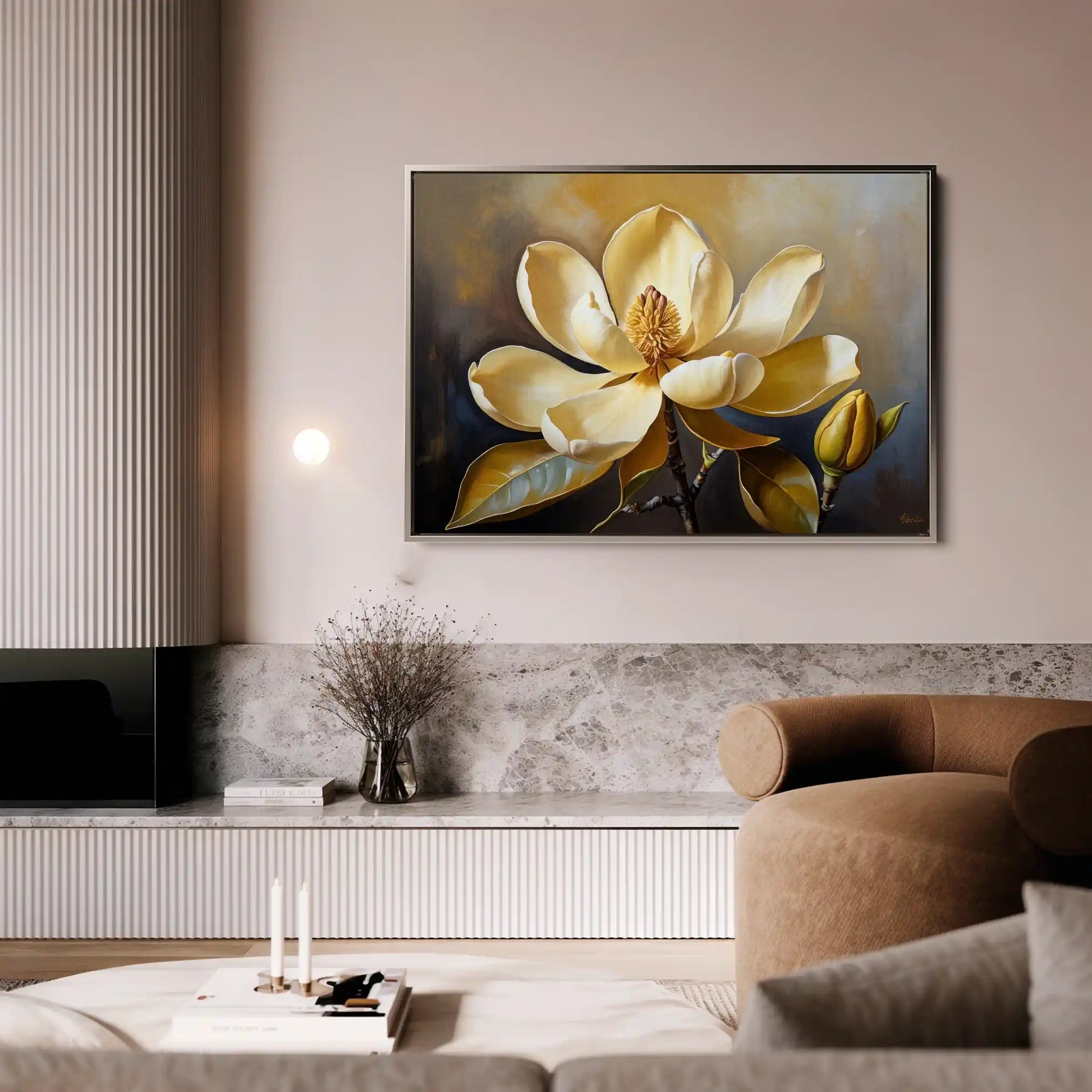 Floral Canvas Wall Art WAD424-F 90 x 60 cm / Stretched on hidden frame