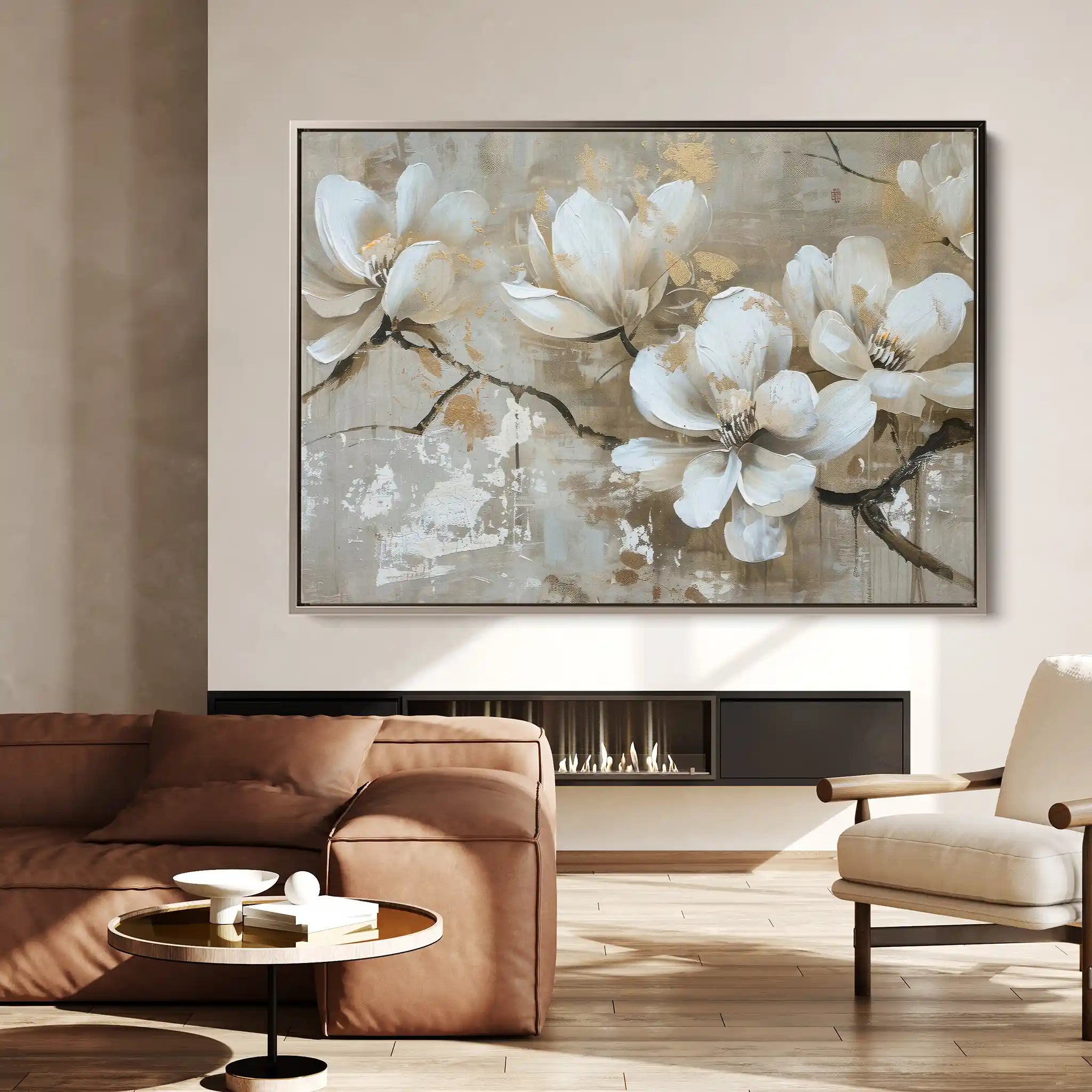 Floral Canvas Wall Art WAD425-F 90 x 60 cm / Stretched on hidden frame