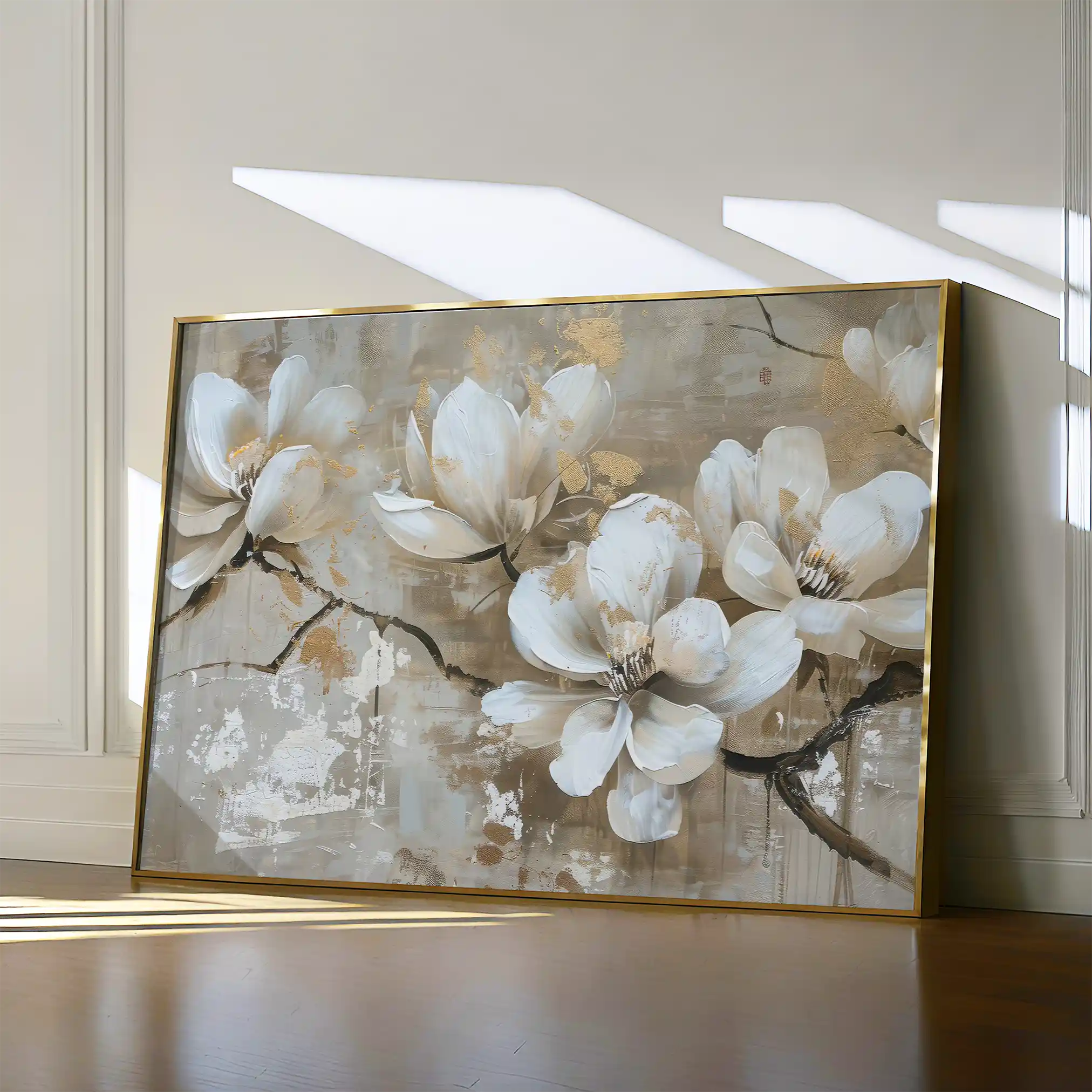 Floral Canvas Wall Art WAD425-F 90 x 60 cm / Stretched on hidden frame