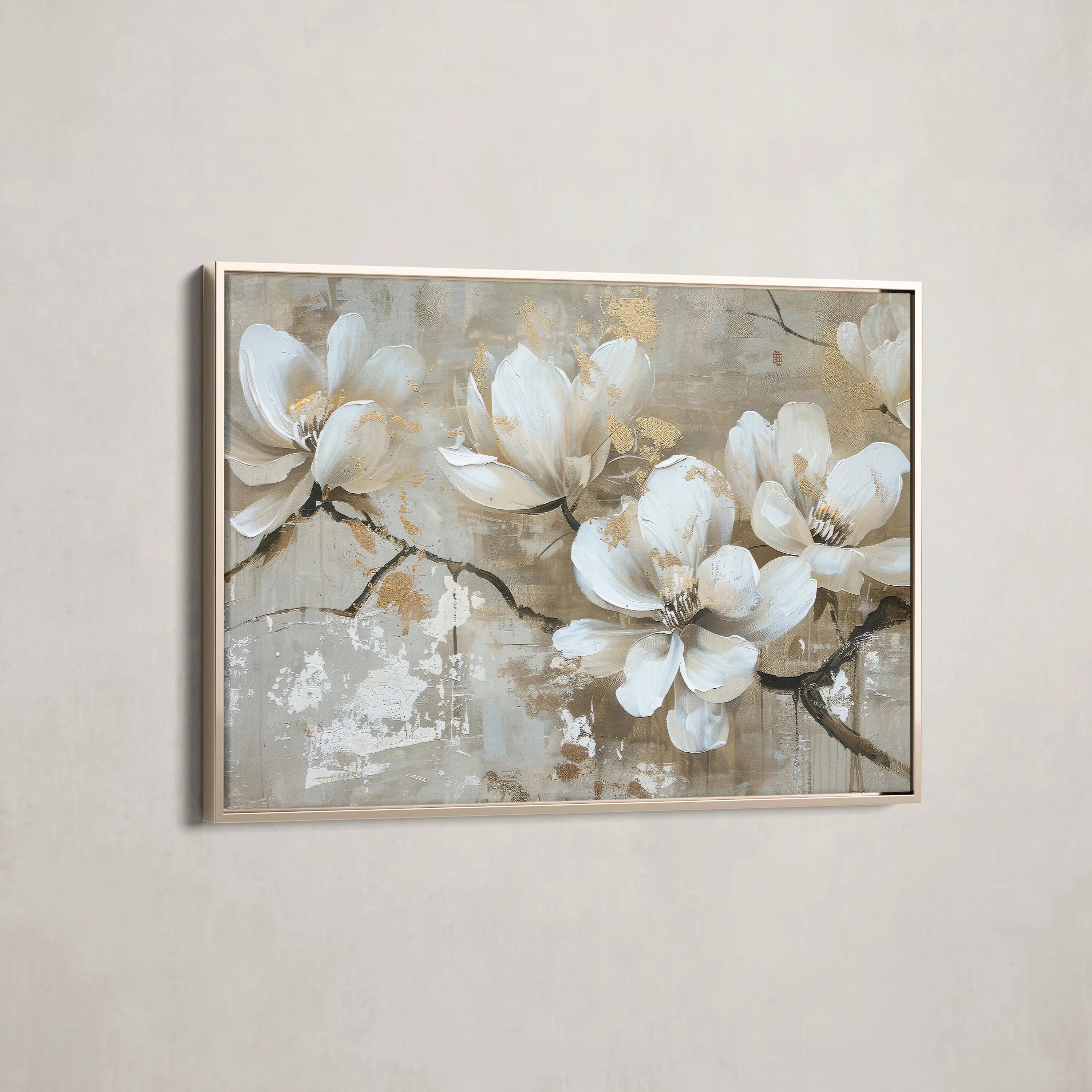 Floral Canvas Wall Art WAD425-F 90 x 60 cm / Stretched on hidden frame