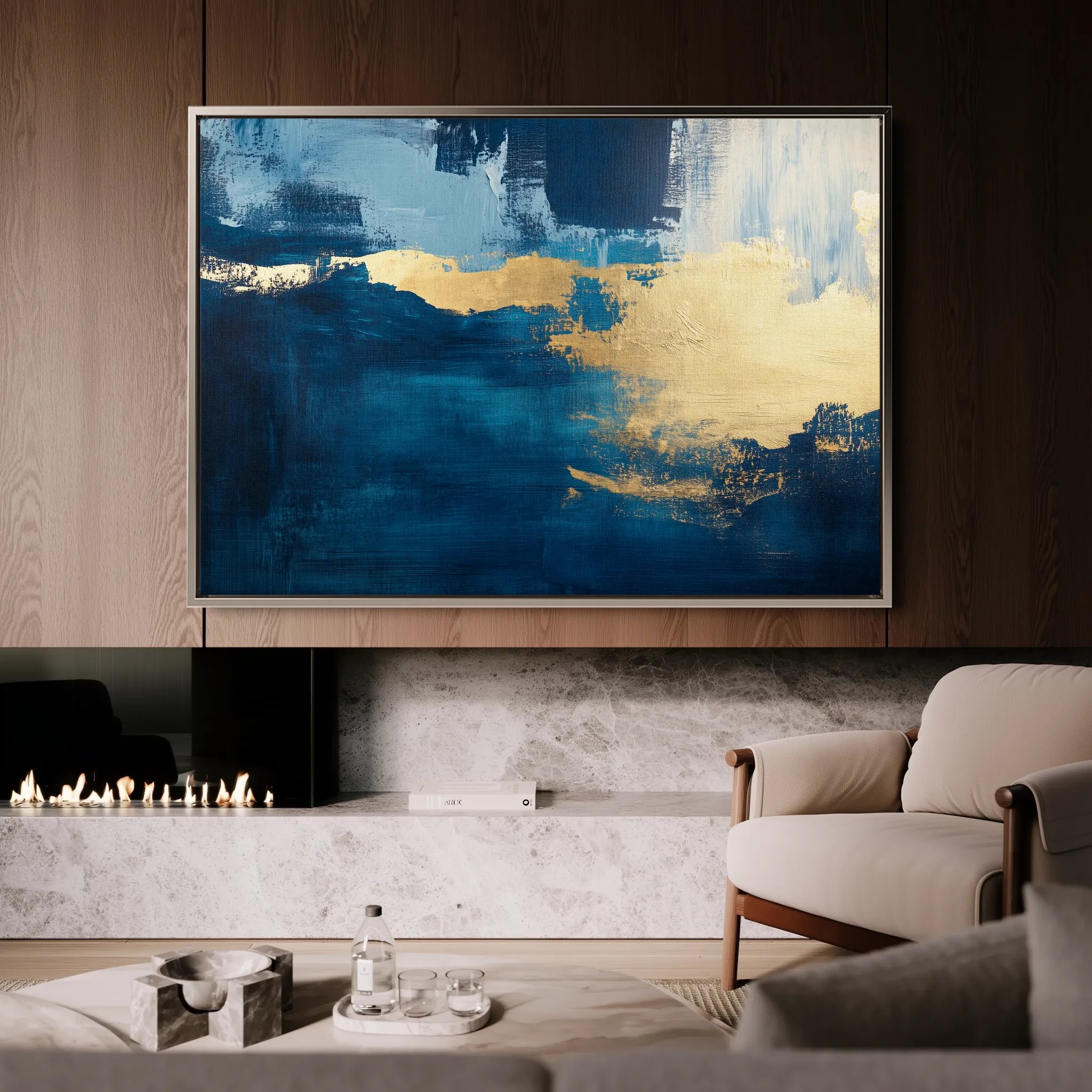 Abstract Canvas Wall Art WAD428-A 90 x 60 cm / Stretched on hidden frame