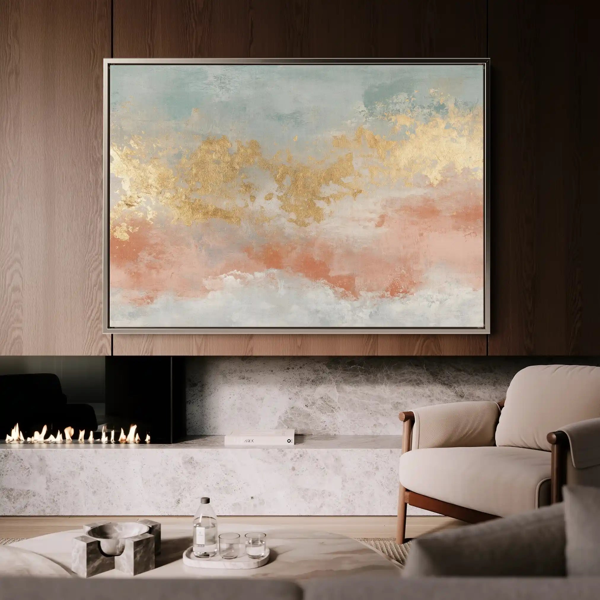 Abstract Canvas Wall Art WAD429-A 90 x 60 cm / Stretched on hidden frame