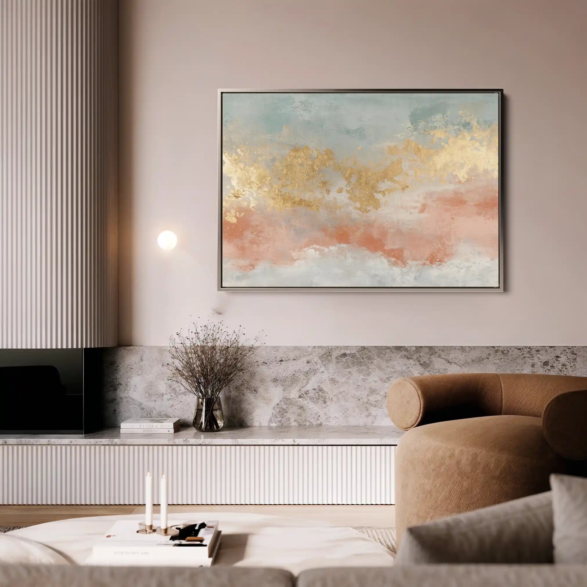 Abstract Canvas Wall Art WAD429-A 90 x 60 cm / Stretched on hidden frame