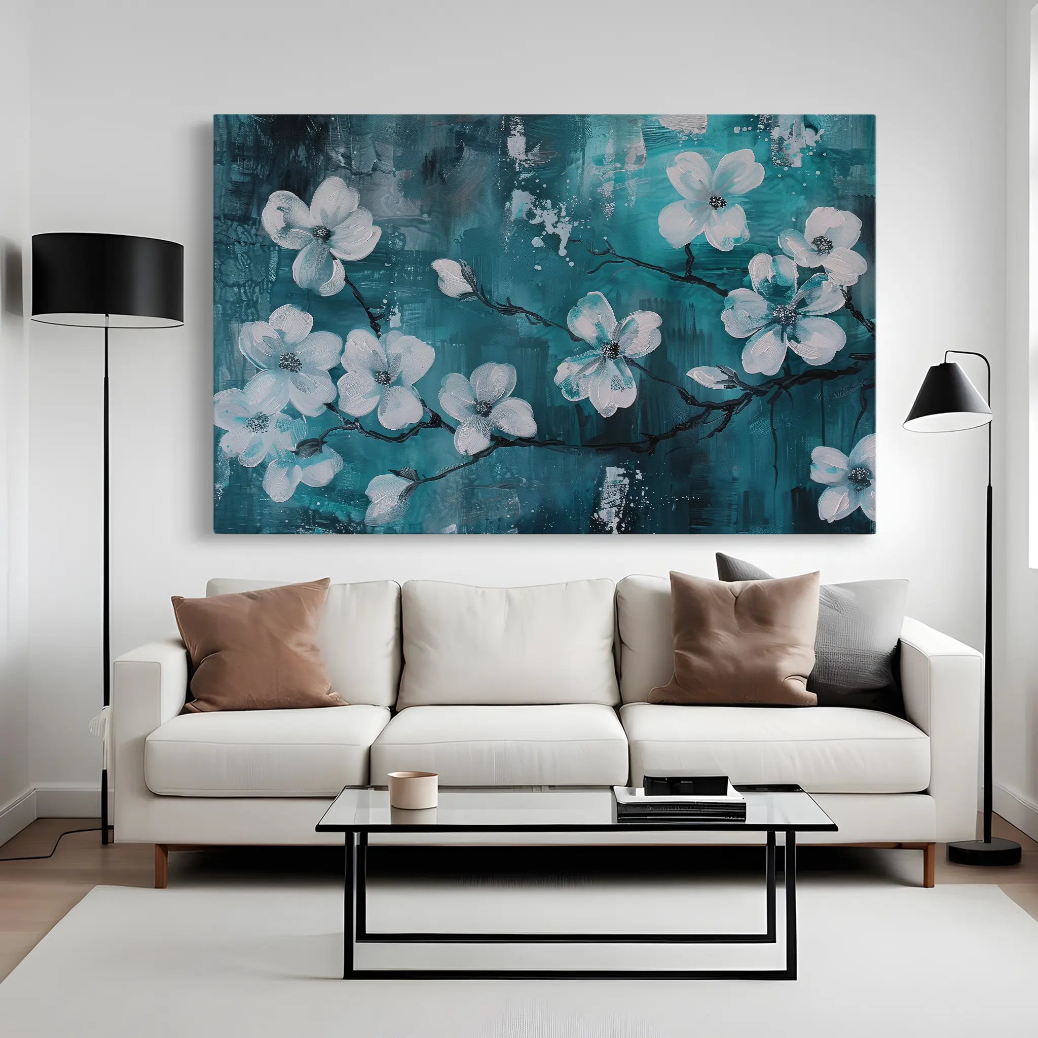 Floral Canvas Wall Art WAD429-F 90 x 60 cm / Stretched on hidden frame