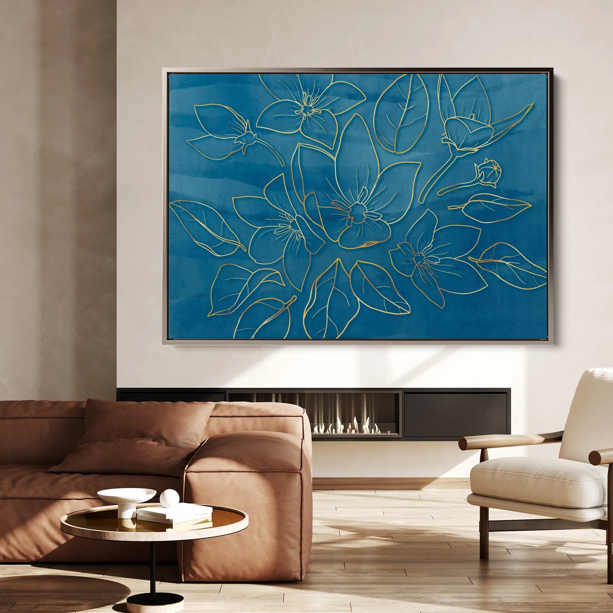 Floral Canvas Wall Art WAD430-F 90 x 60 cm / Stretched on hidden frame
