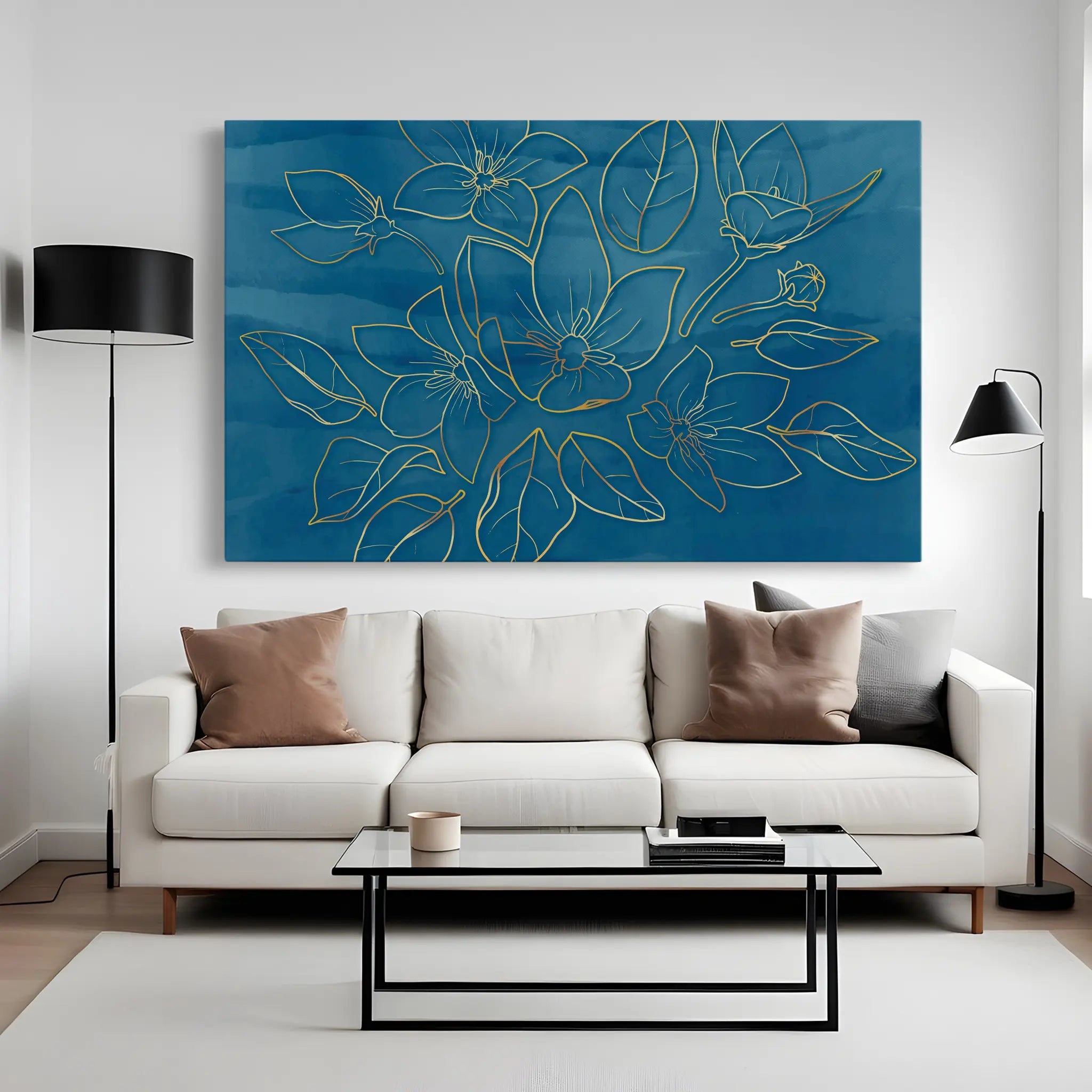 Floral Canvas Wall Art WAD430-F 90 x 60 cm / Stretched on hidden frame