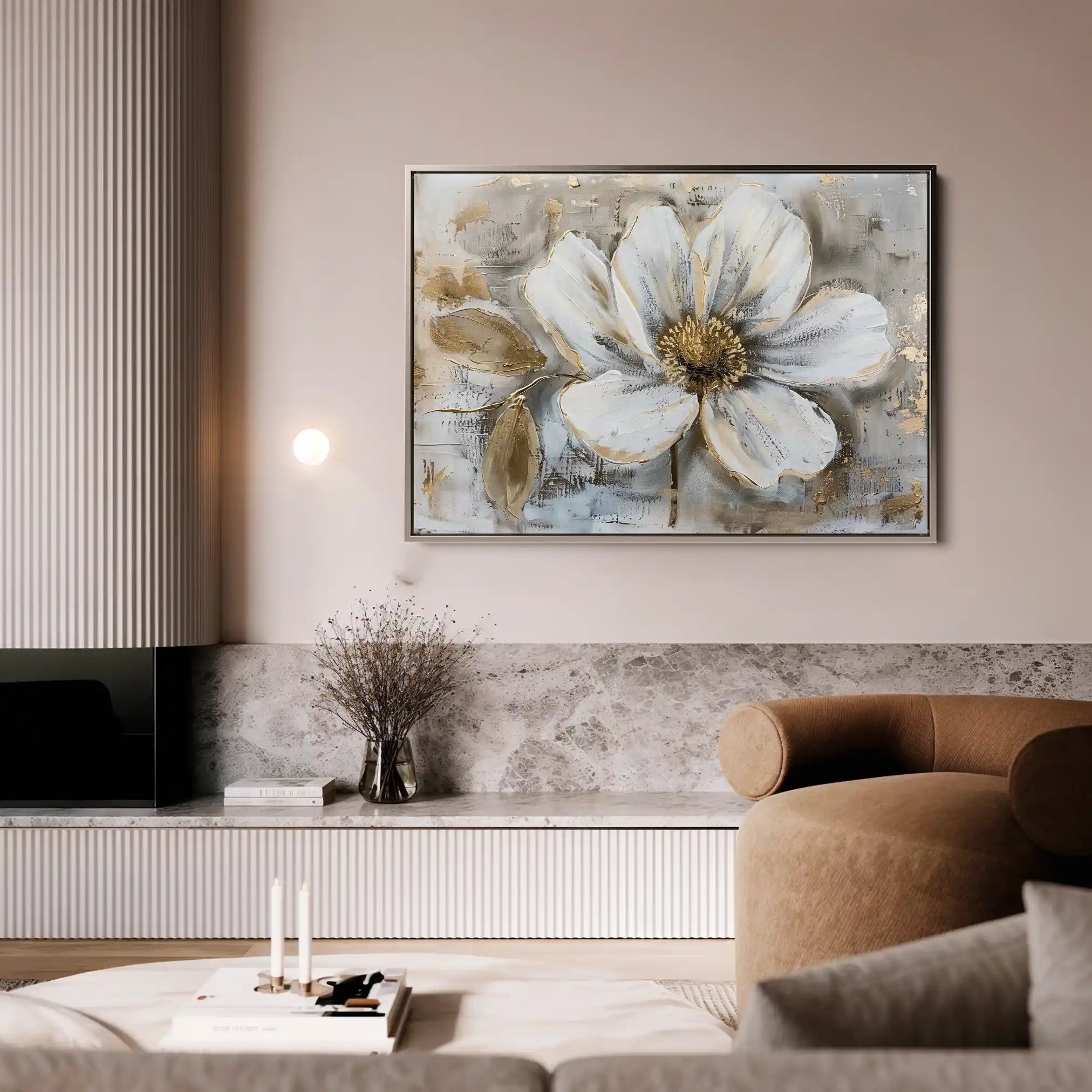 Floral Canvas Wall Art WAD431-F 90 x 60 cm / Stretched on hidden frame