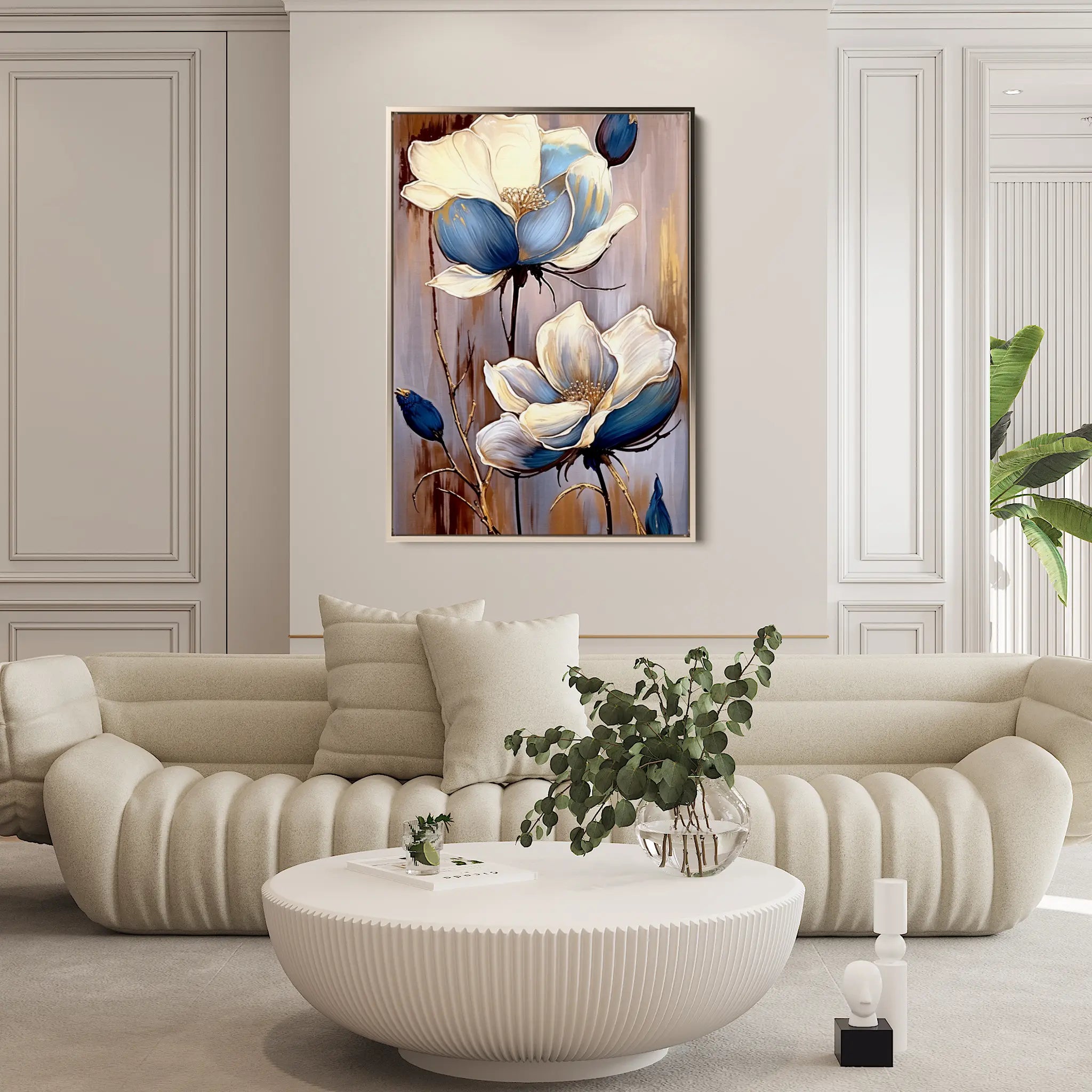 Floral Canvas Wall Art WAD432-F 90 x 60 cm / Stretched on hidden frame