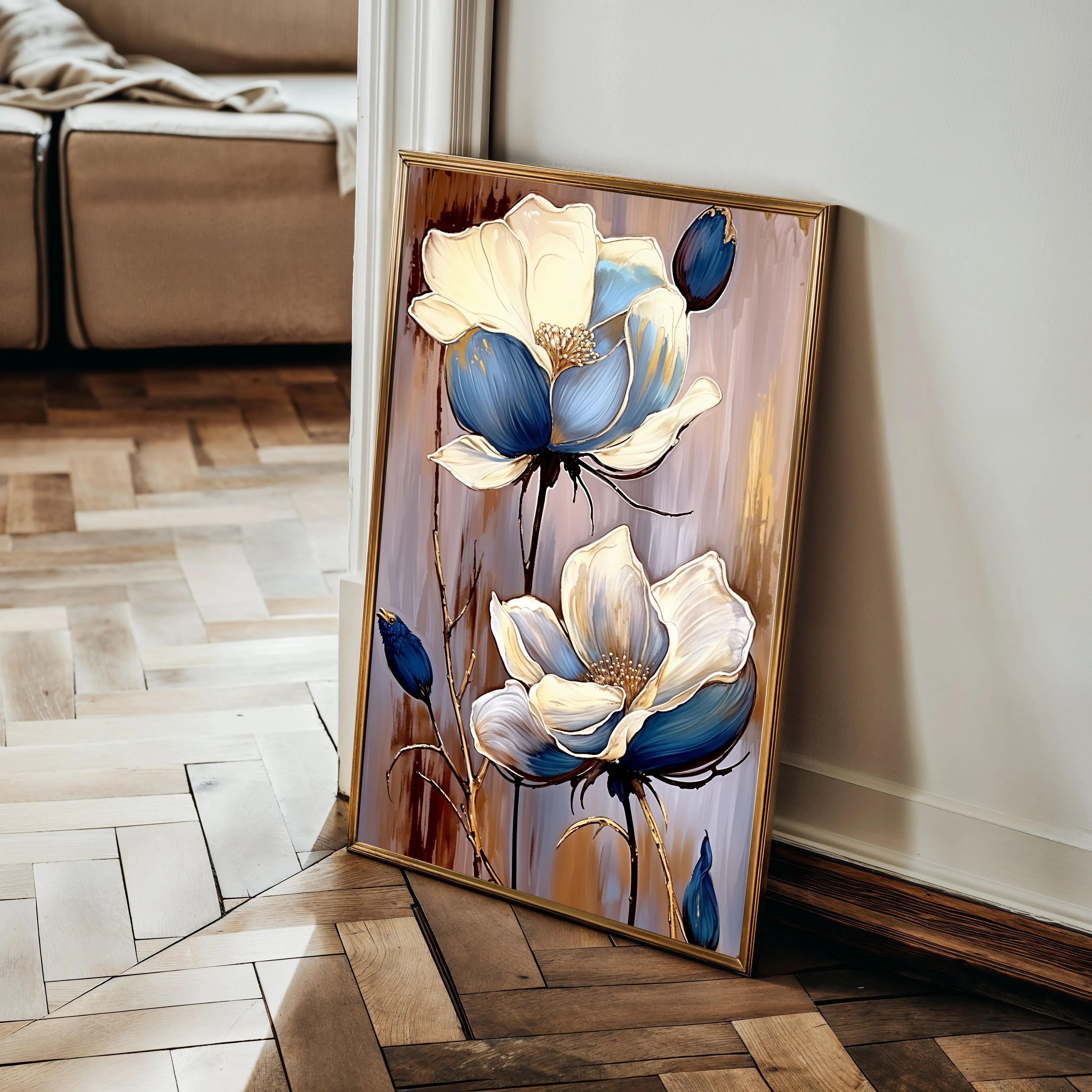 Floral Canvas Wall Art WAD432-F 90 x 60 cm / Stretched on hidden frame