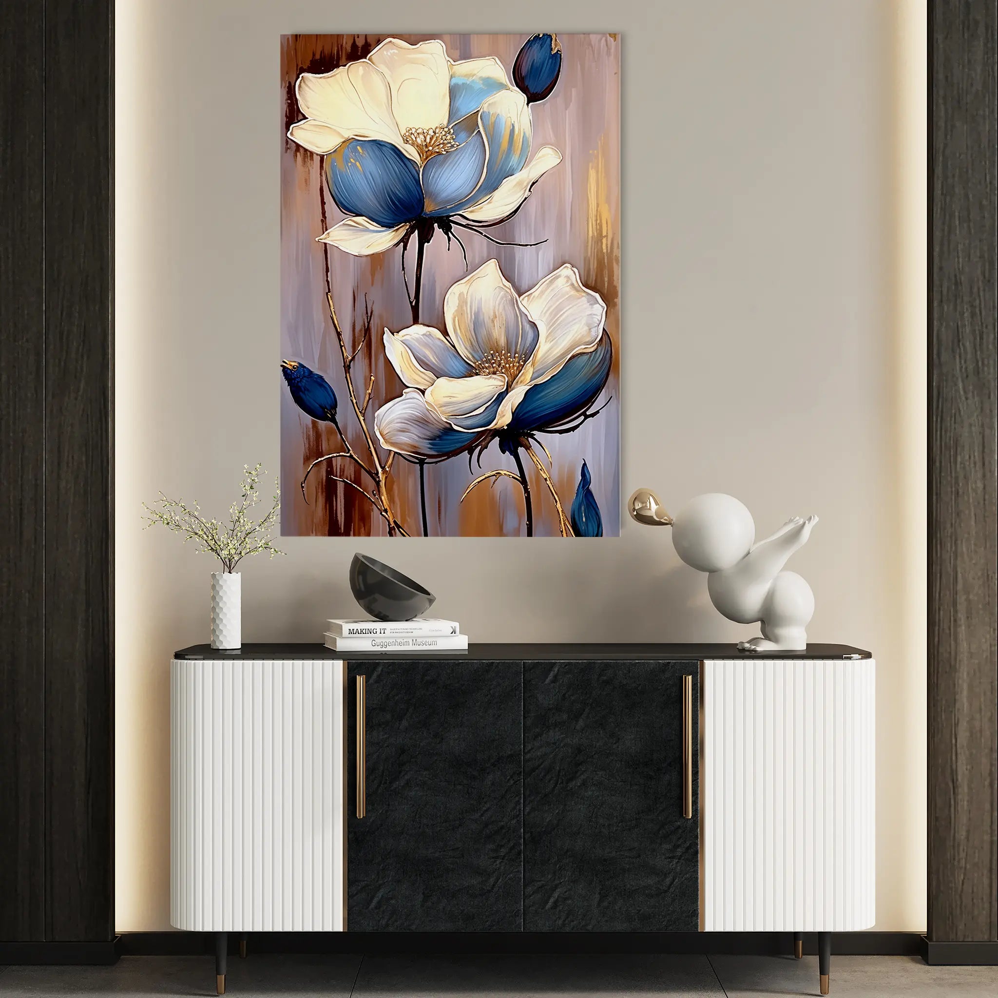 Floral Canvas Wall Art WAD432-F 90 x 60 cm / Stretched on hidden frame