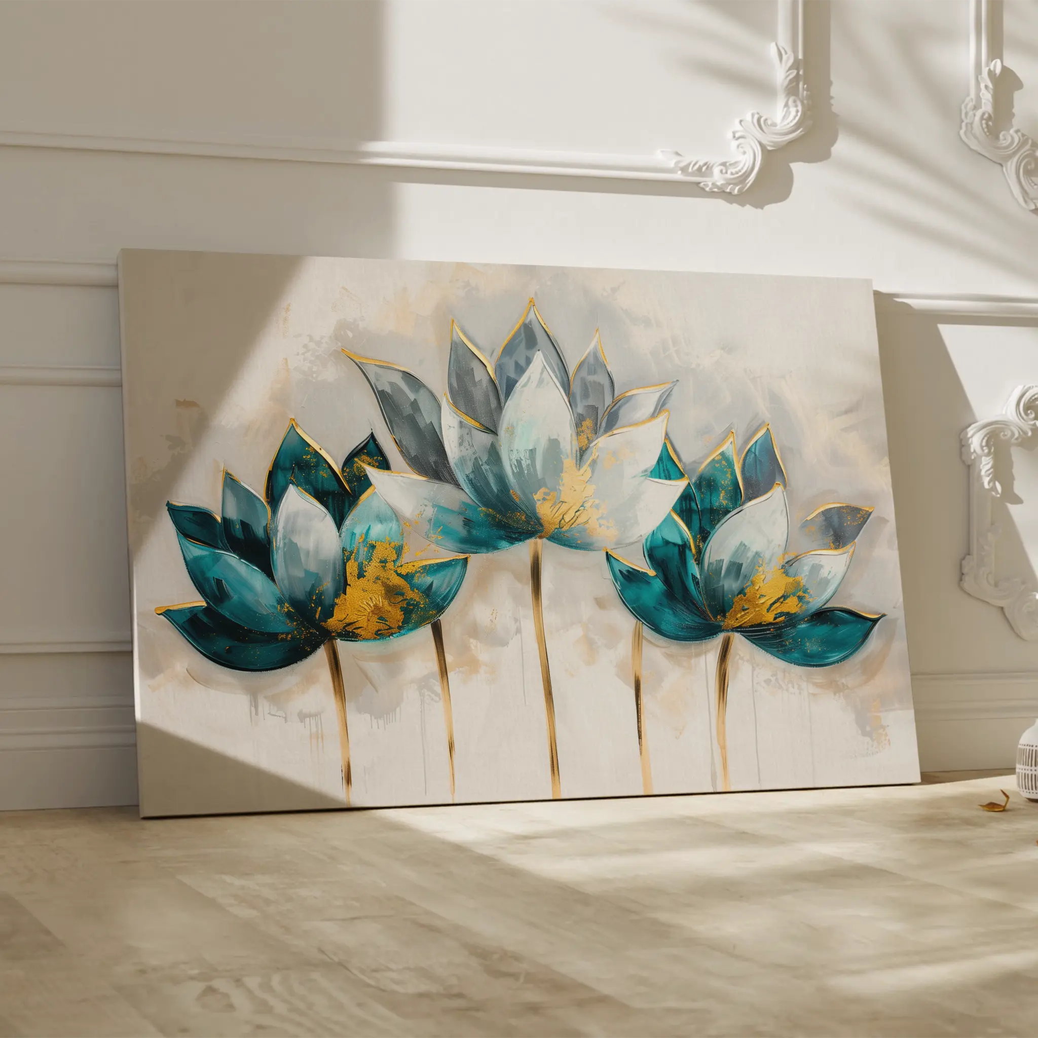 Floral Canvas Wall Art WAD435-F 90 x 60 cm / Stretched on hidden frame