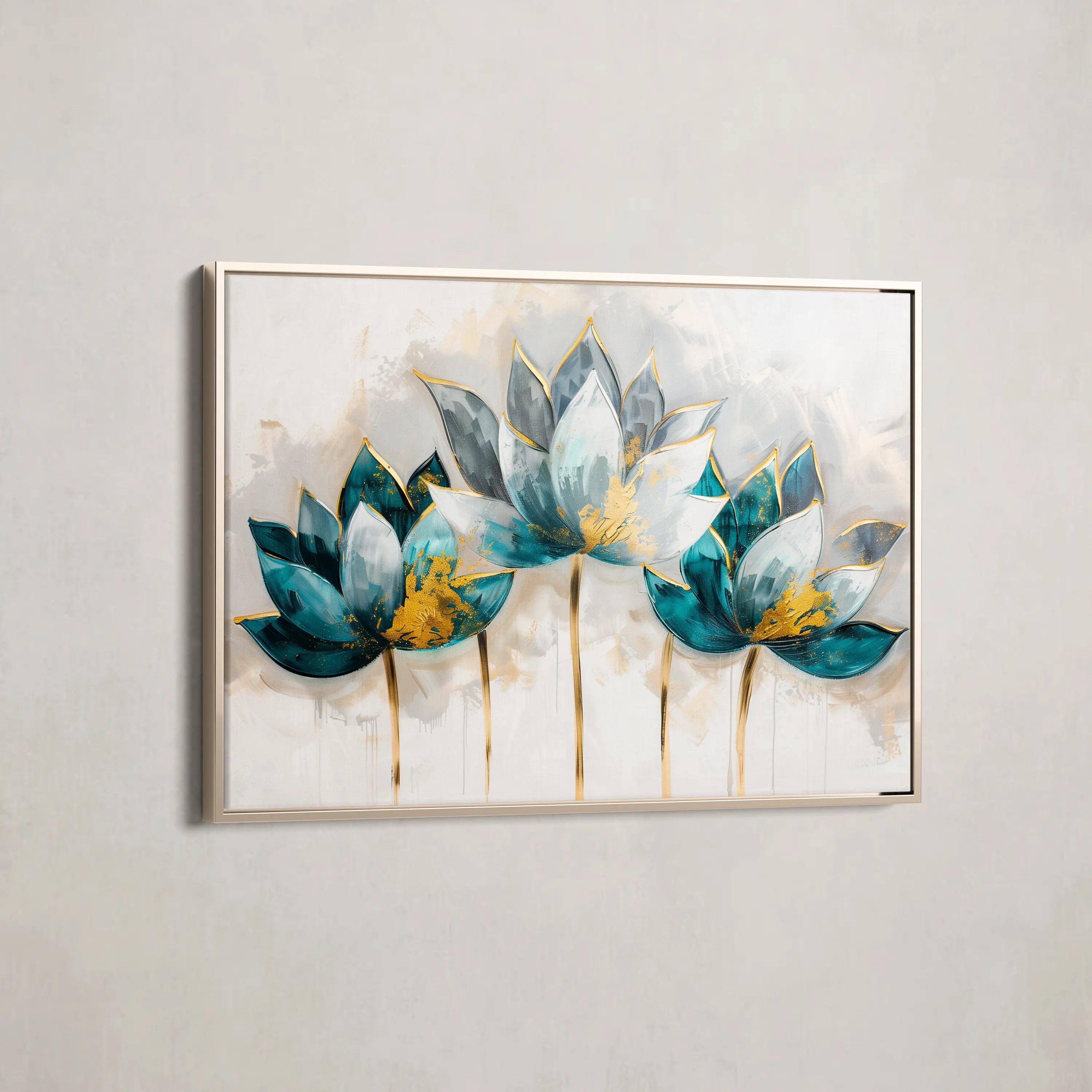 Floral Canvas Wall Art WAD435-F 90 x 60 cm / Stretched on hidden frame