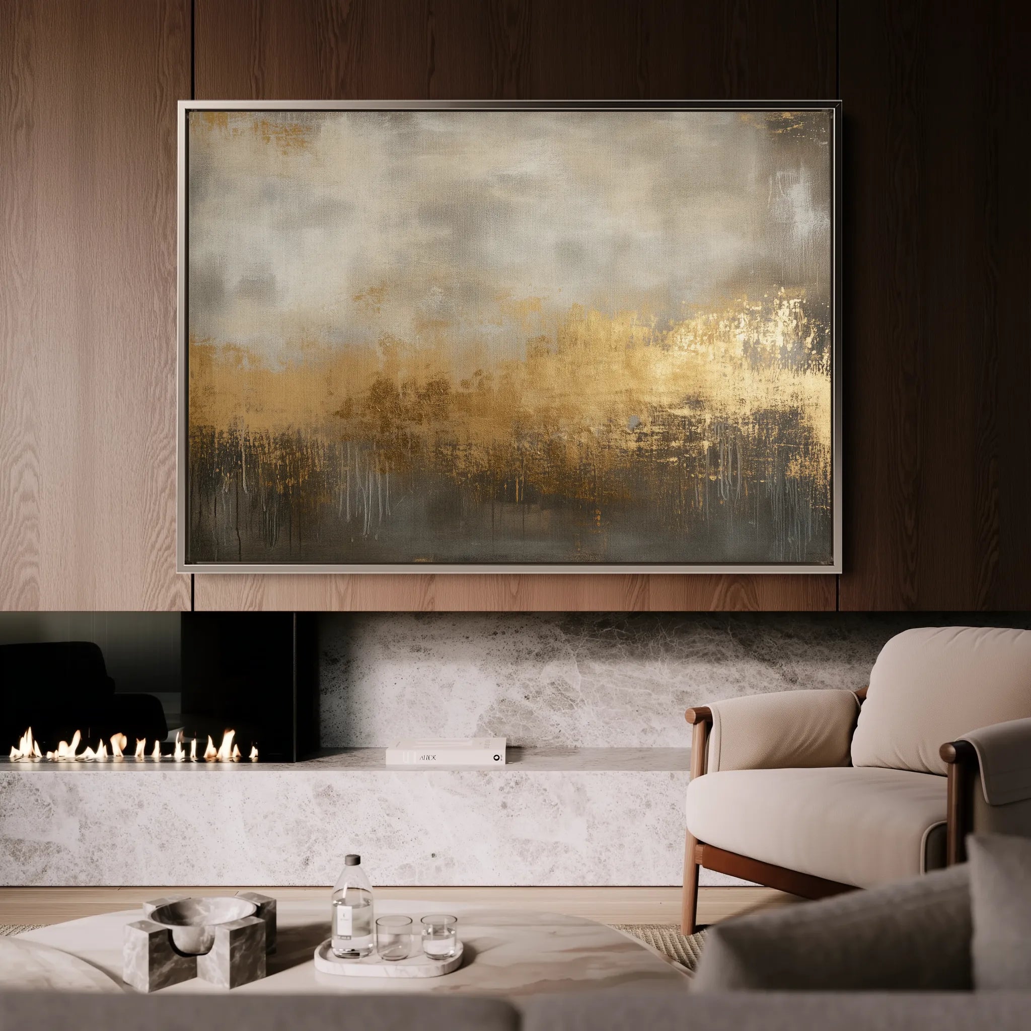 Abstract Canvas Wall Art WAD437-A 90 x 60 cm / Stretched on hidden frame