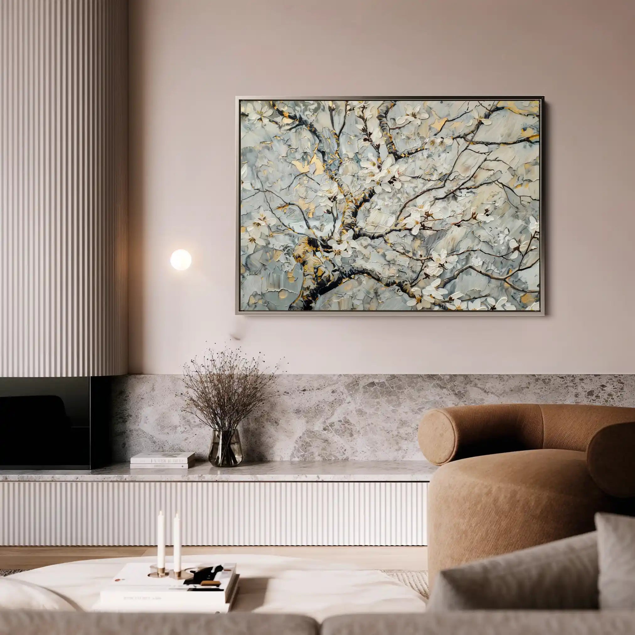 Floral Canvas Wall Art WAD437-F 90 x 60 cm / Stretched on hidden frame