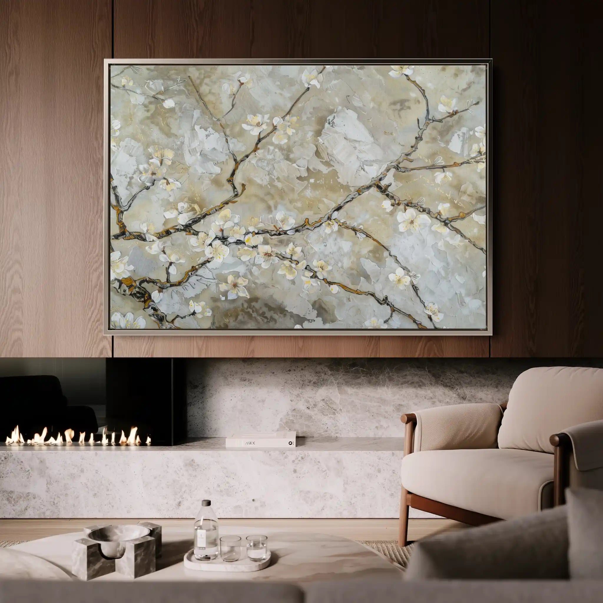 Floral Canvas Wall Art WAD438-F 90 x 60 cm / Stretched on hidden frame