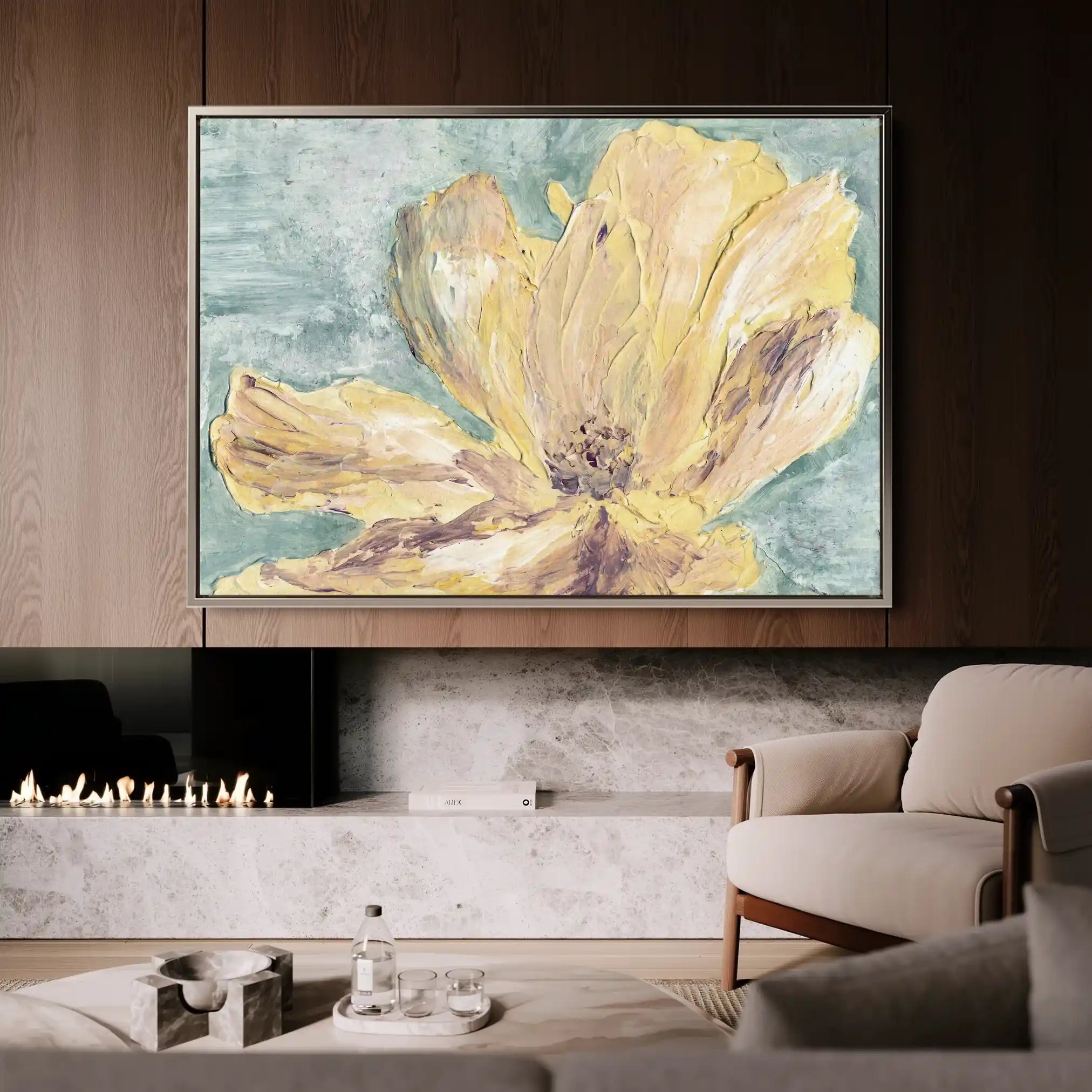 Floral Canvas Wall Art WAD440-F 90 x 60 cm / Stretched on hidden frame