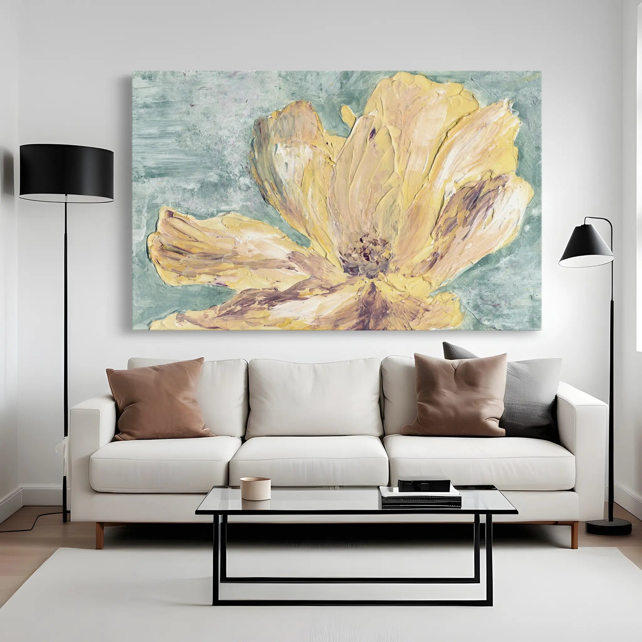 Floral Canvas Wall Art WAD440-F 90 x 60 cm / Stretched on hidden frame