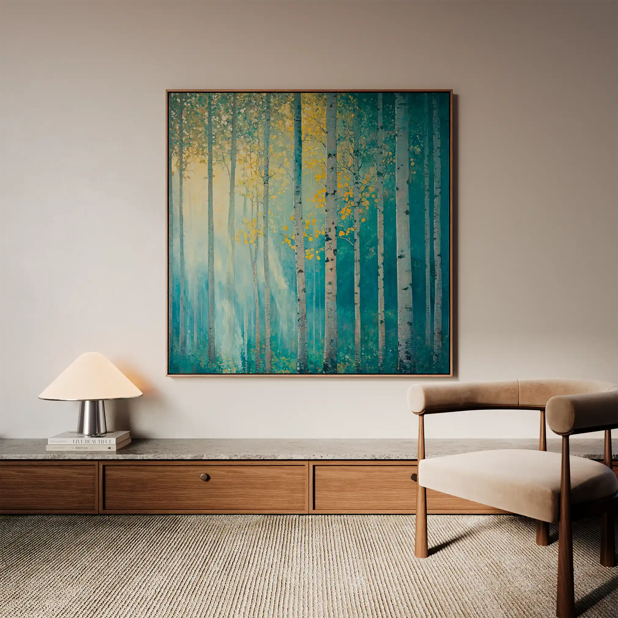 Landscape 440 Canvas Art 80 x 80 cm / Stretched on hidden frame