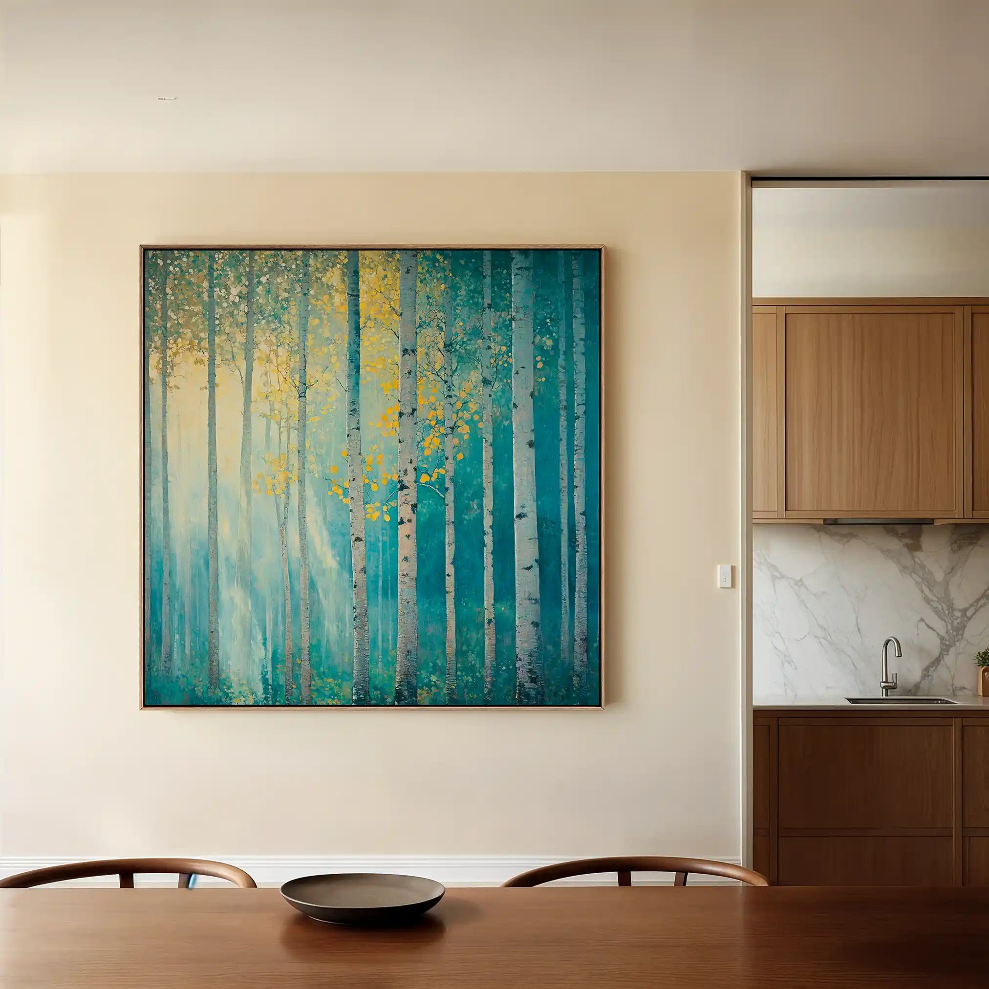 Landscape 440 Canvas Art 80 x 80 cm / Stretched on hidden frame