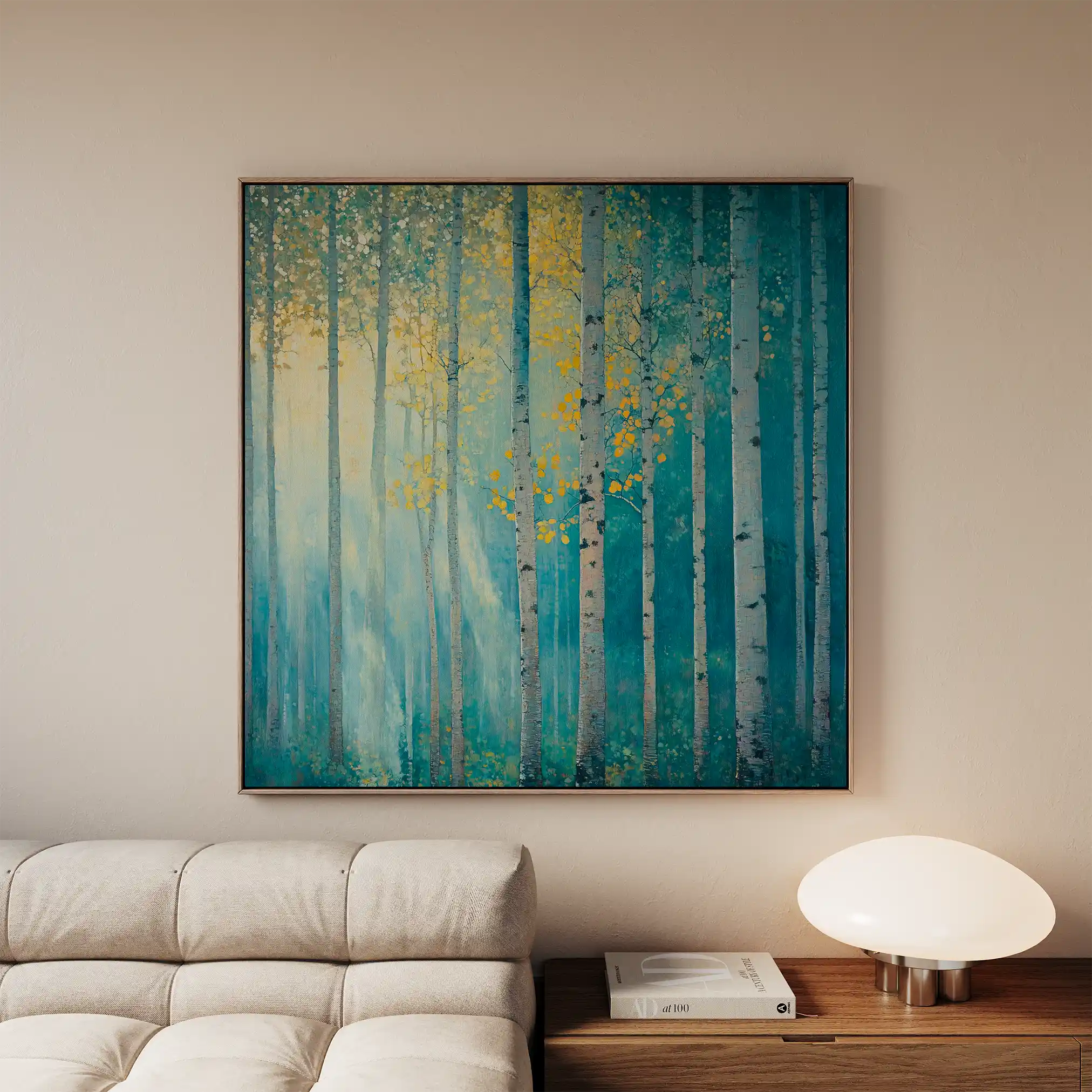 Landscape 440 Canvas Art 80 x 80 cm / Stretched on hidden frame