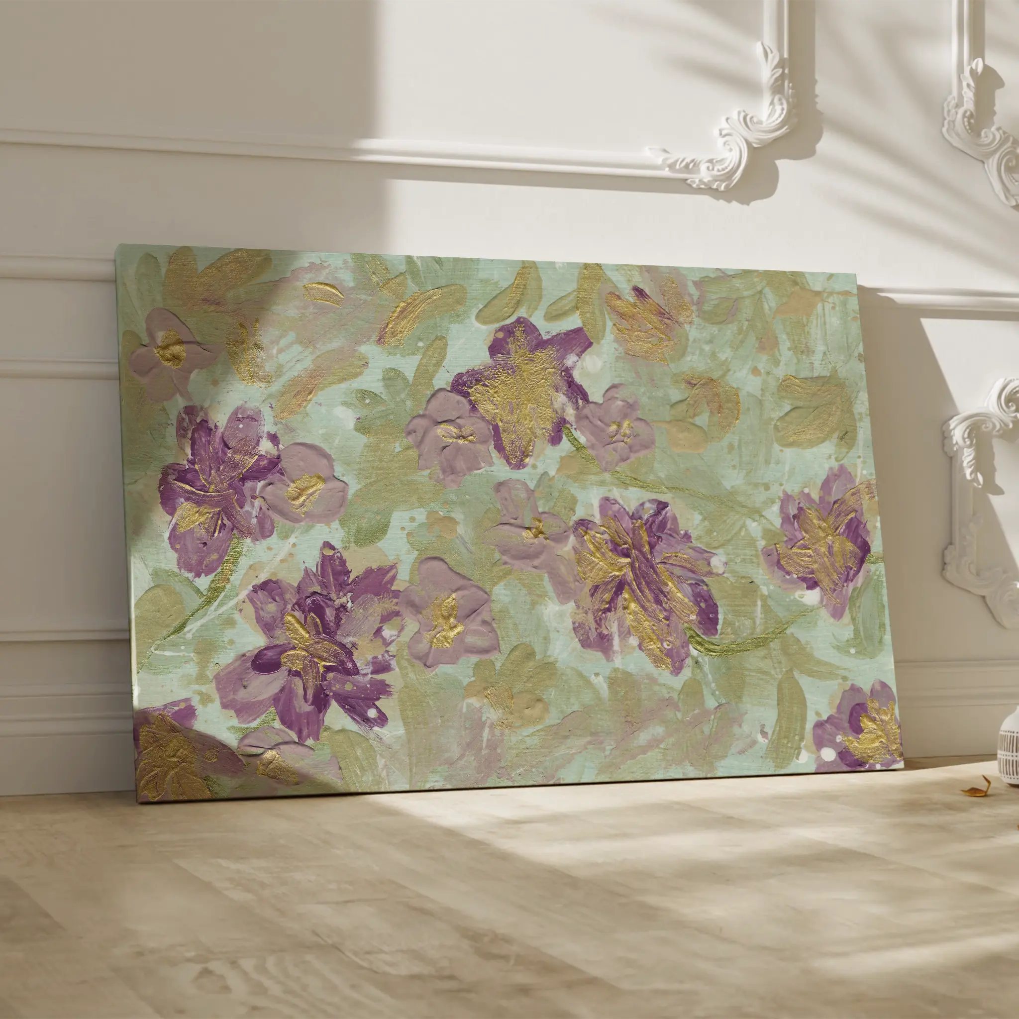 Floral Canvas Wall Art WAD441-F 90 x 60 cm / Stretched on hidden frame