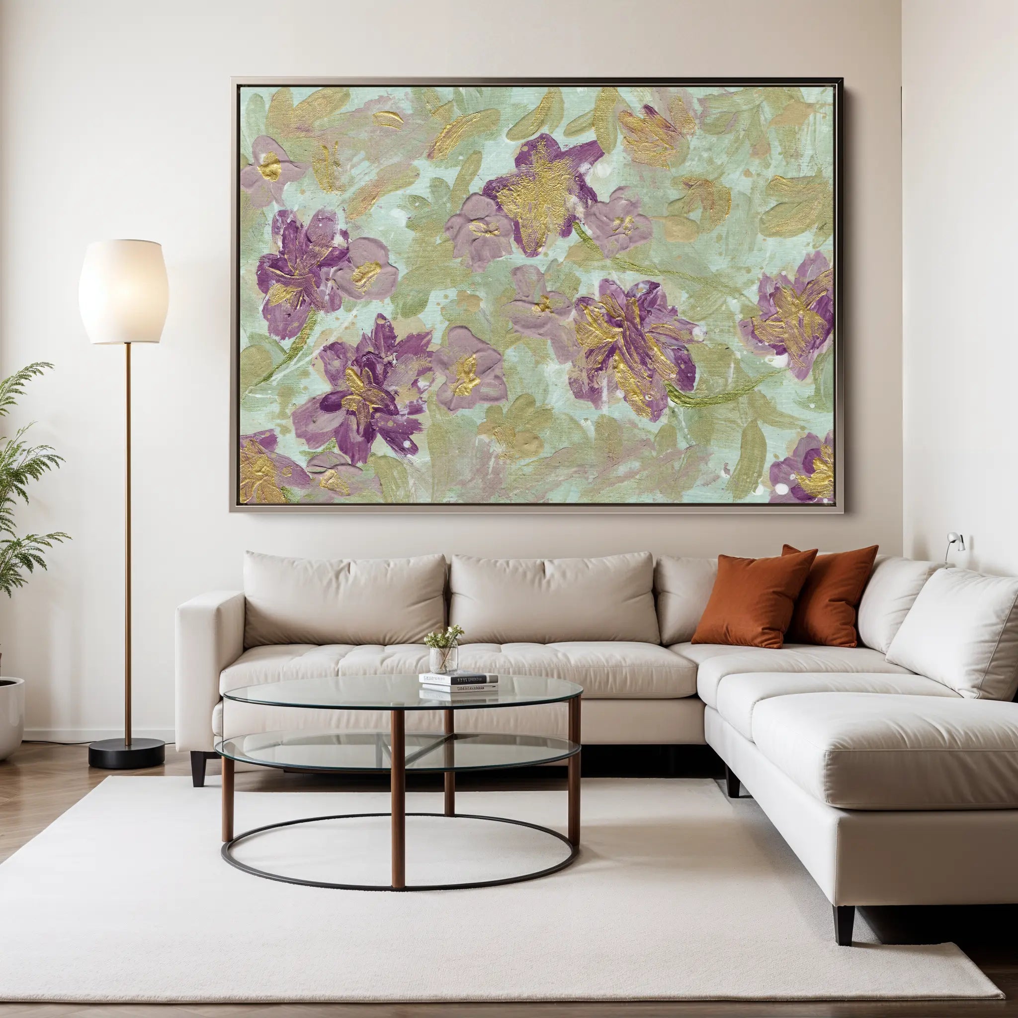 Floral Canvas Wall Art WAD441-F 90 x 60 cm / Stretched on hidden frame