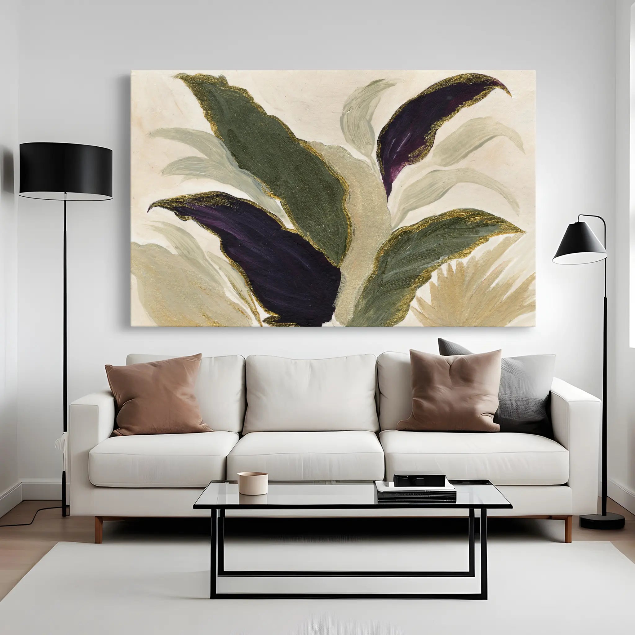 Floral Canvas Wall Art WAD442-F 90 x 60 cm / Stretched on hidden frame