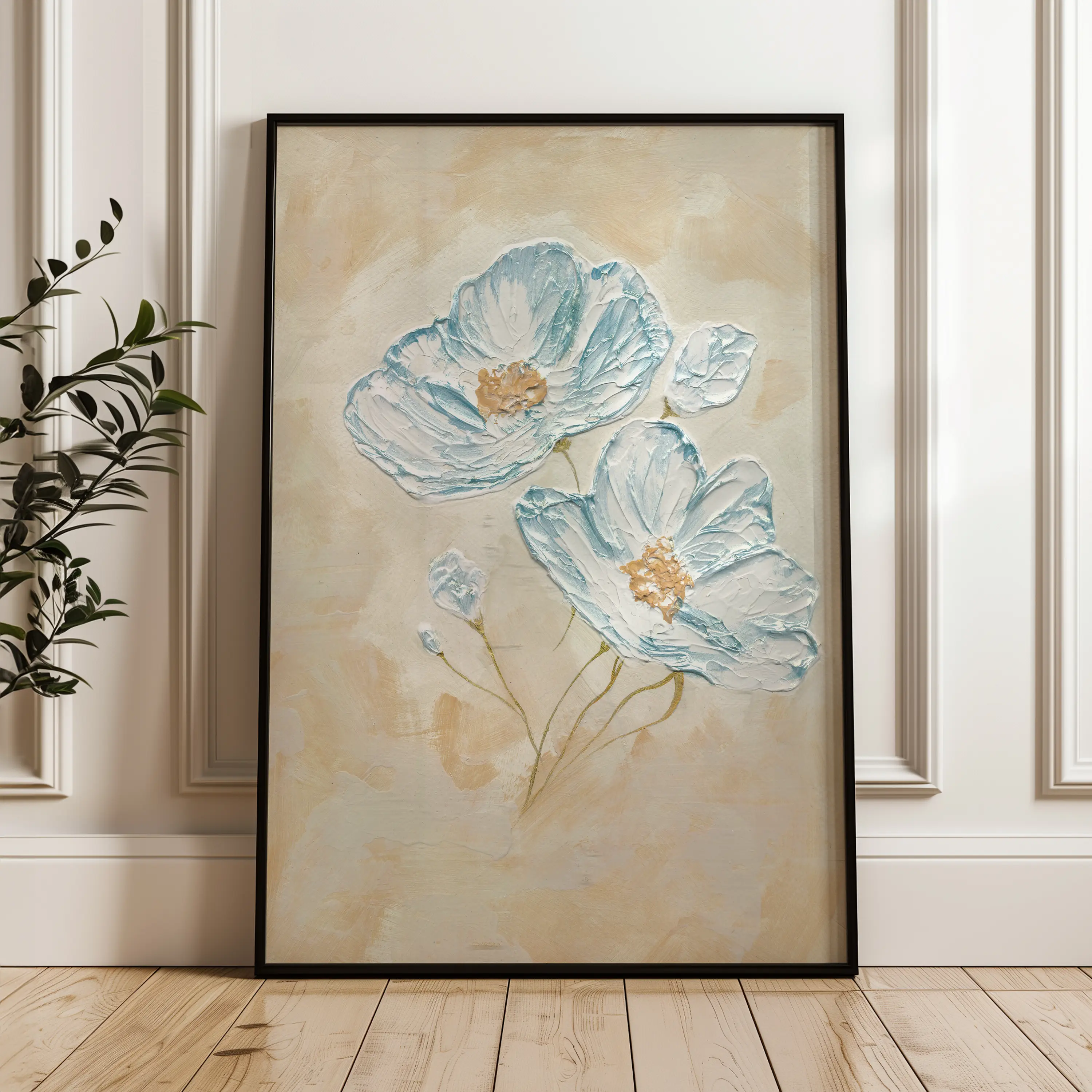 Floral Canvas Wall Art WAD444-F 90 x 60 cm / Stretched on hidden frame