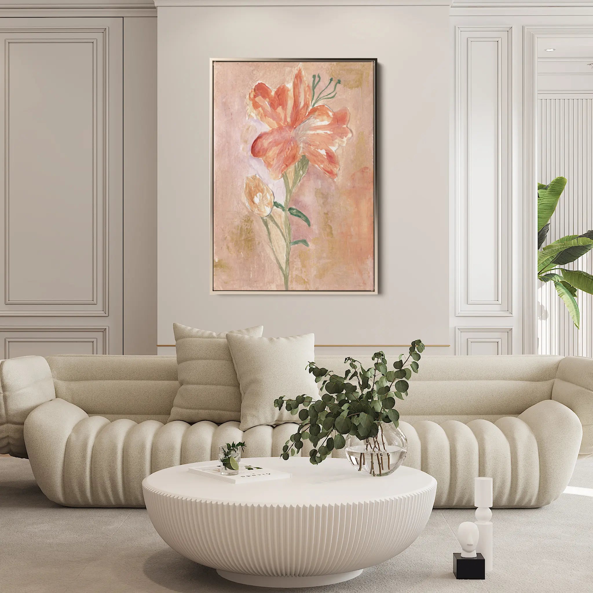 Floral Canvas Wall Art WAD446-F 90 x 60 cm / Stretched on hidden frame