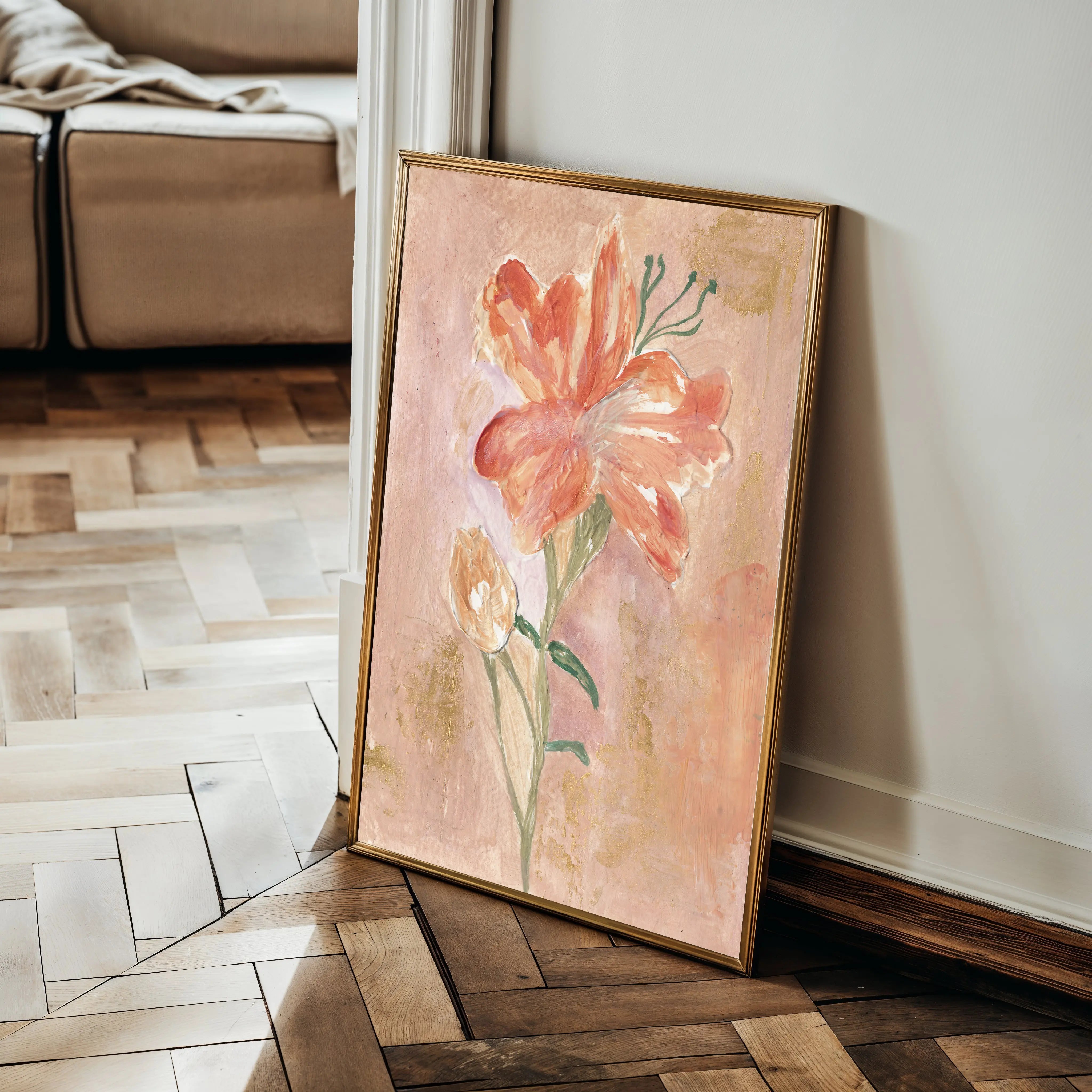 Floral Canvas Wall Art WAD446-F 90 x 60 cm / Stretched on hidden frame