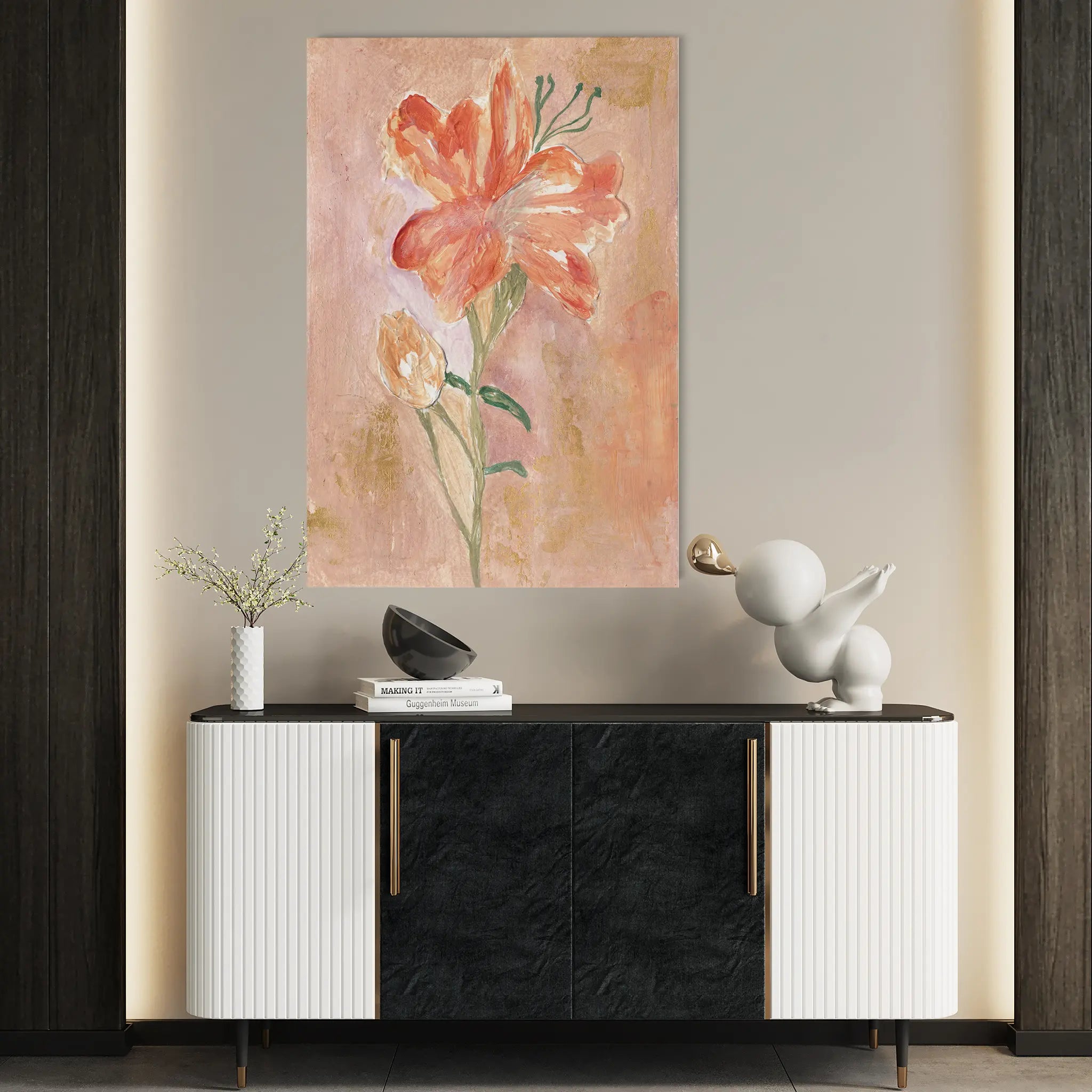 Floral Canvas Wall Art WAD446-F 90 x 60 cm / Stretched on hidden frame