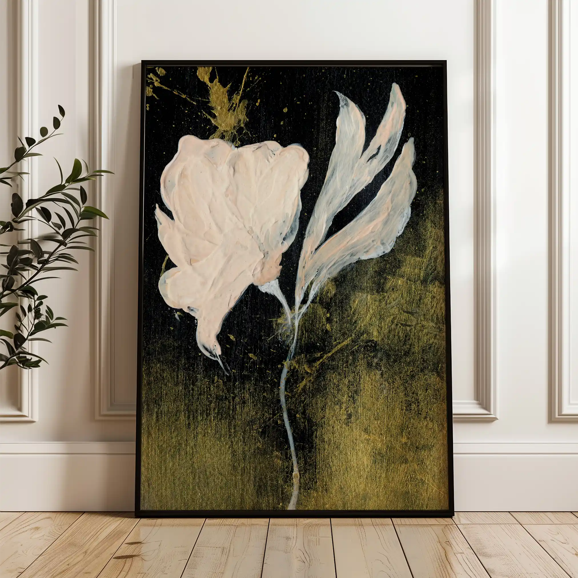Floral Canvas Wall Art WAD448-F 90 x 60 cm / Stretched on hidden frame